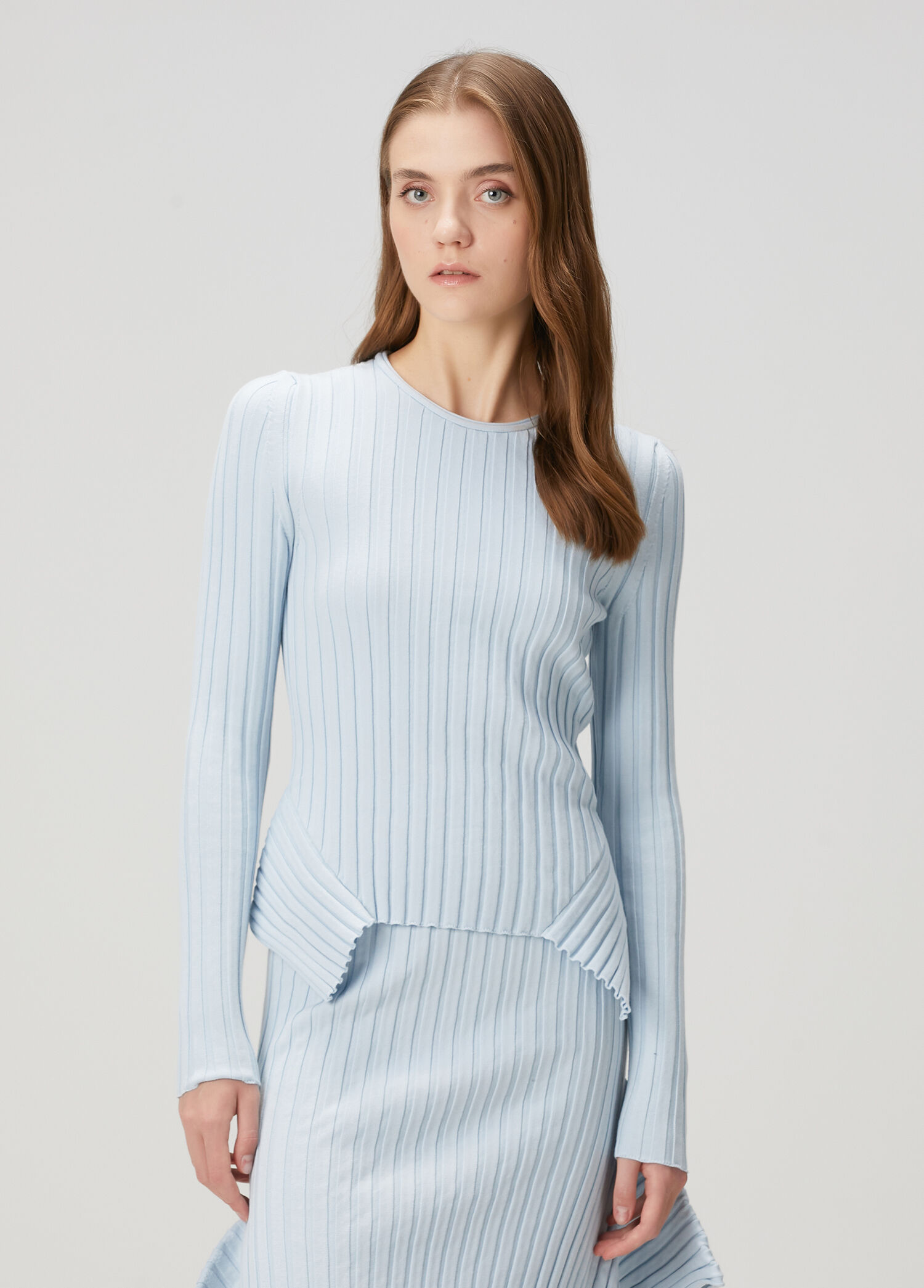 Blue Rib Sweater
