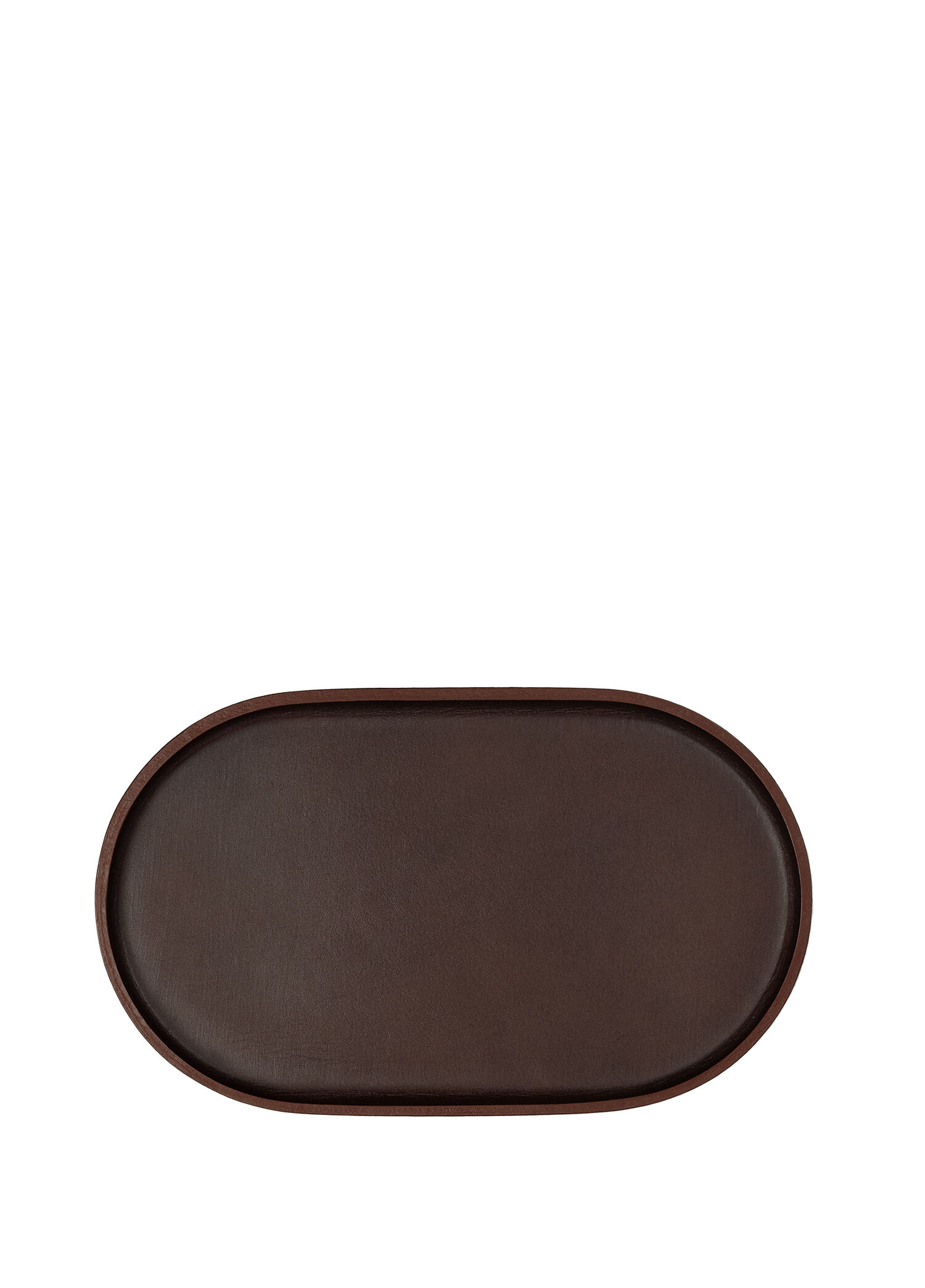 Plato Oval no.03 Kahverengi Deri Düzenleyici Tepsi