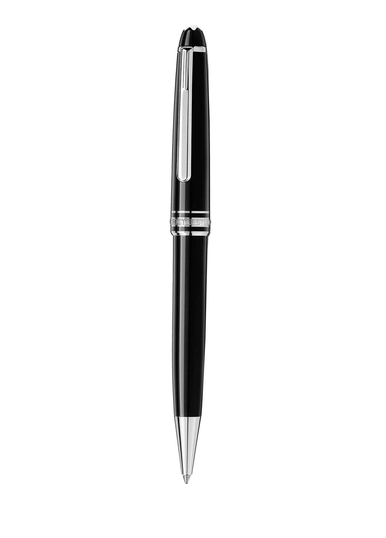 Montblanc Siyah Erkek Meisterstück Platin Kaplamalı Tükenmez Kalem