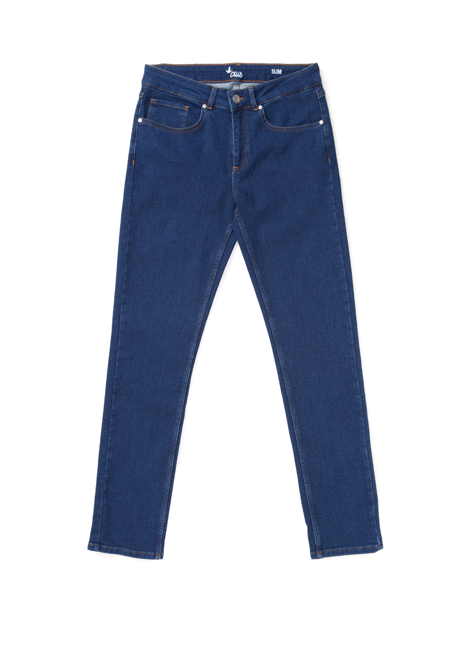 Slim Fit Mavi Örme Jean Pantolon_5