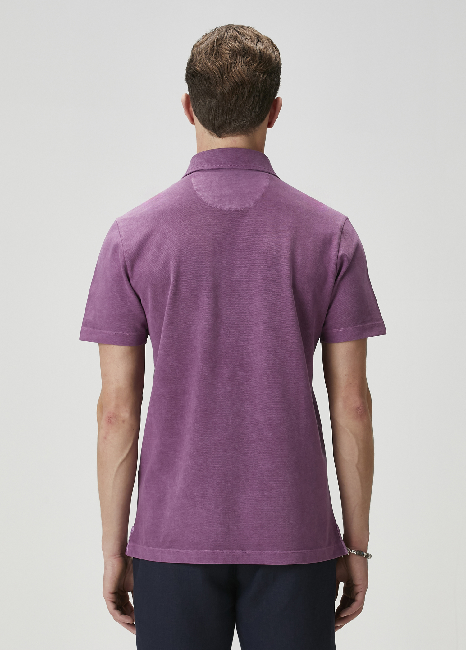 Comfort Fit Mor Polo Yaka T-shirt_5