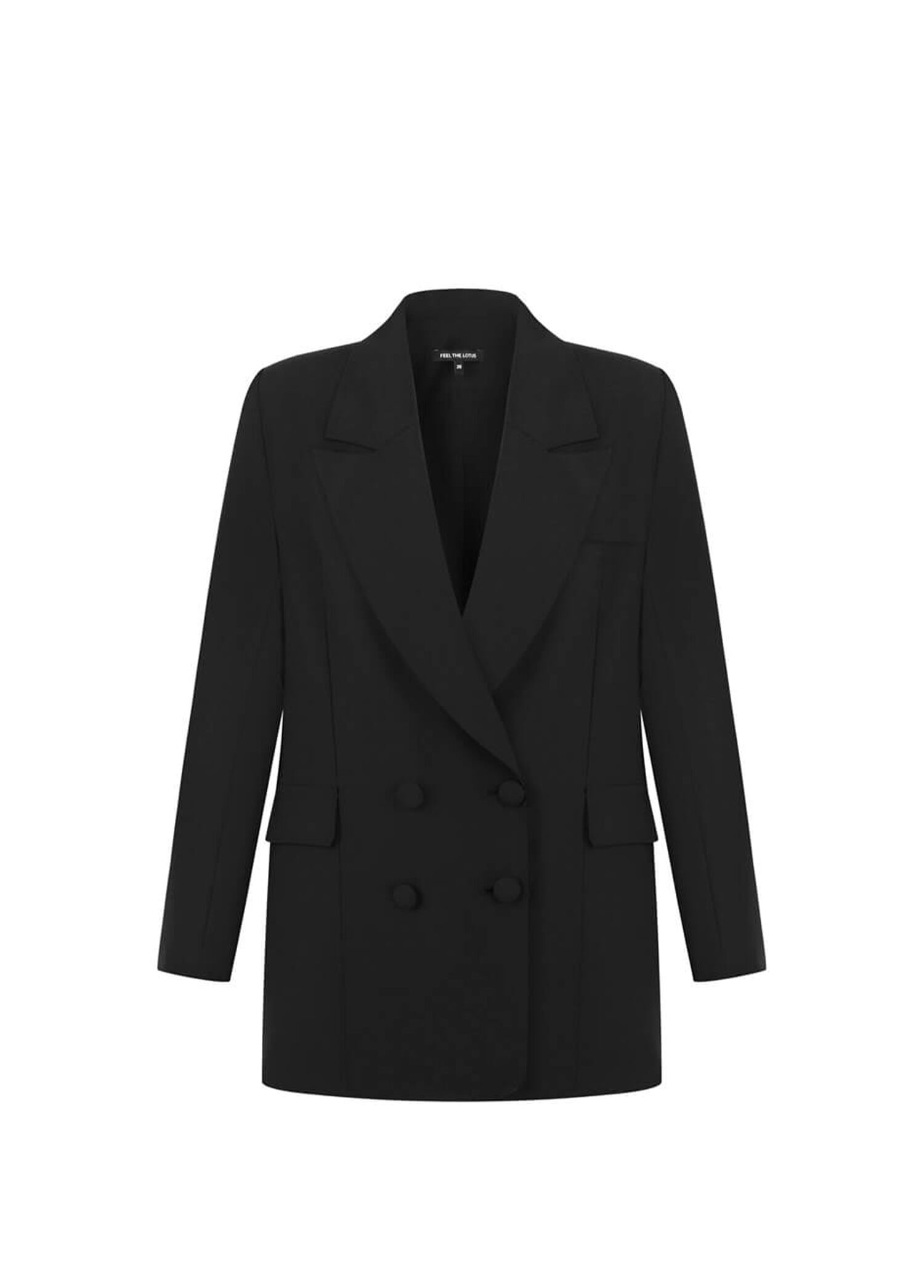Sacred Lotus Siyah Kadın Blazer Ceket