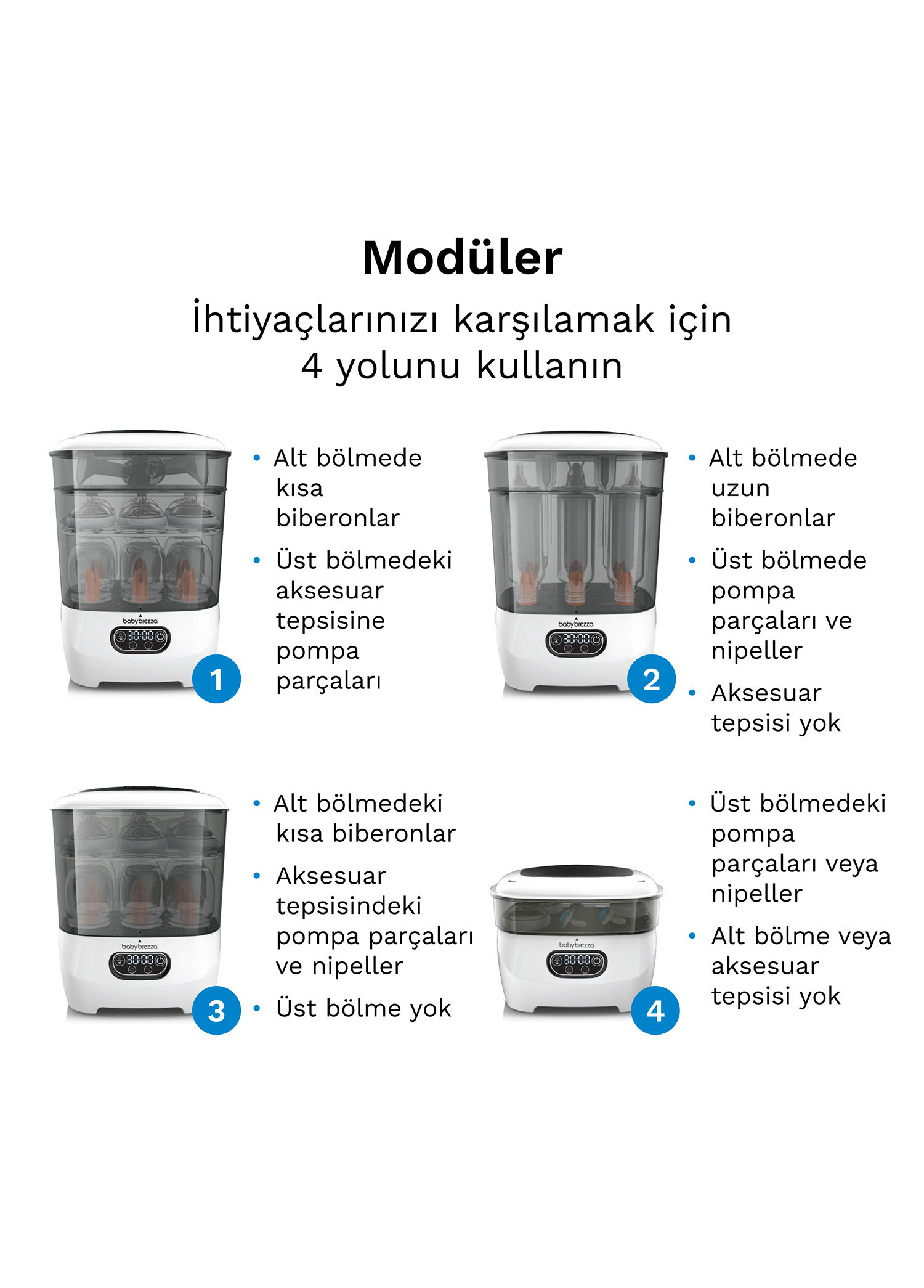 Baby Brezza - Sterilizer Dryer Advanced 3'ü 1 Arada Biberon ve