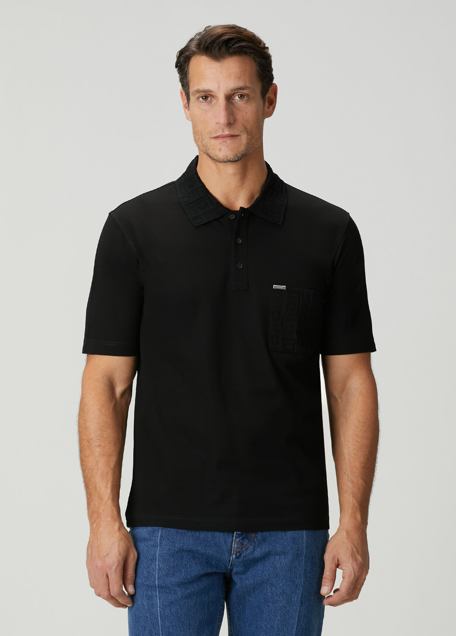 Siyah Polo Yaka T-shirt