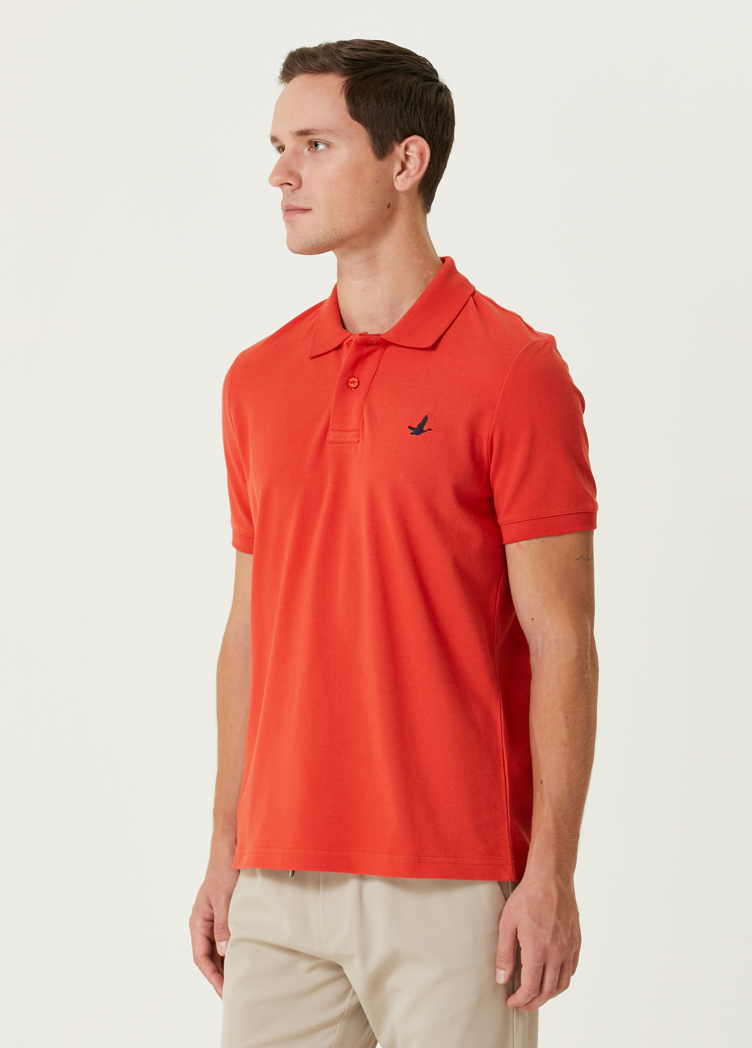 Comfort Fit Kiremit Polo Yaka T-shirt_1