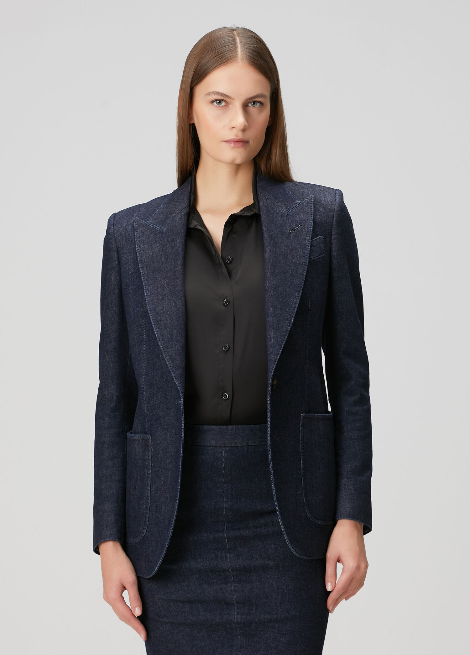 Lacivert Denim Ceket