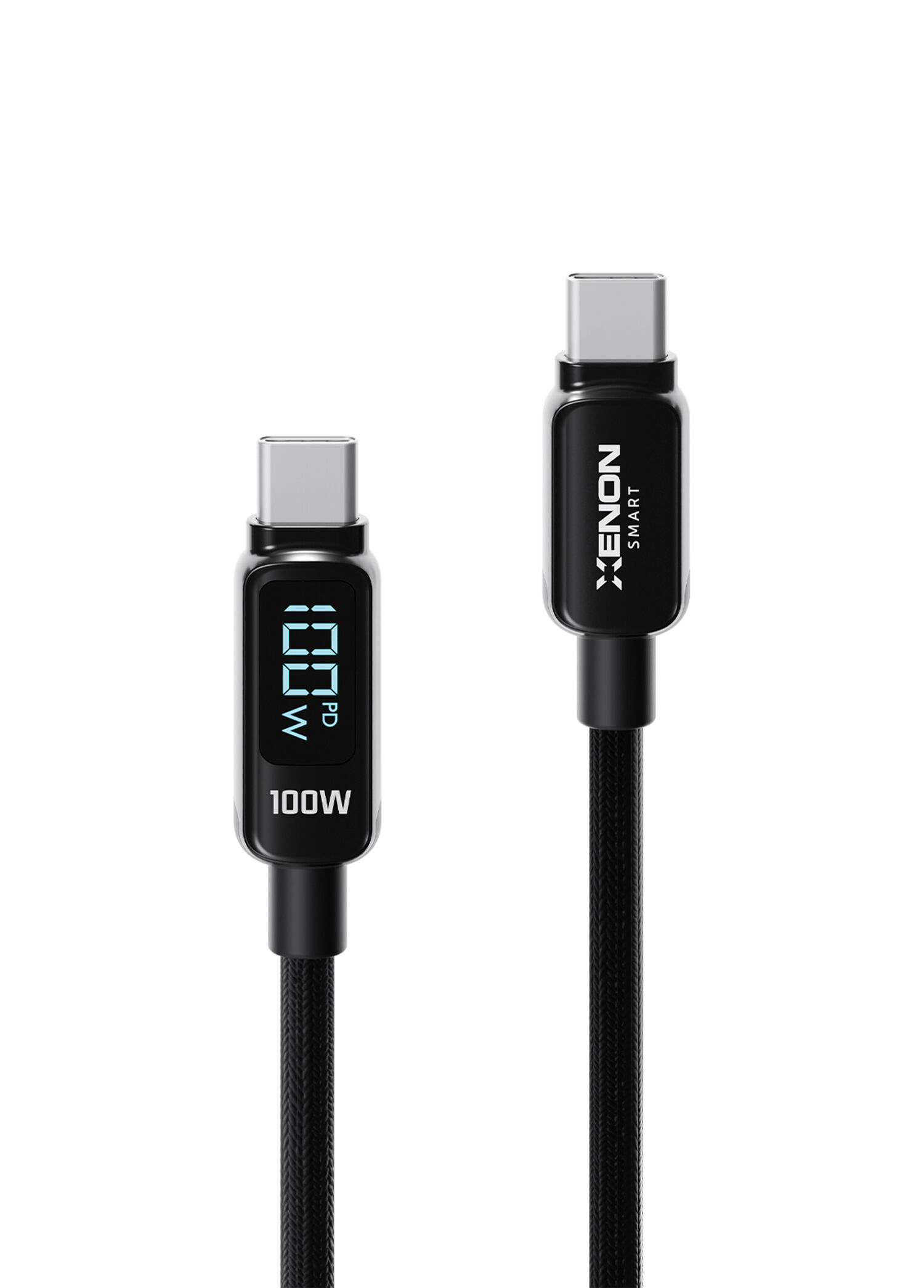 Type-C to Type-C 100W PD 480Mbps Led Göstergeli Örgü Hızlı Şarj Kablosu 1.2 m