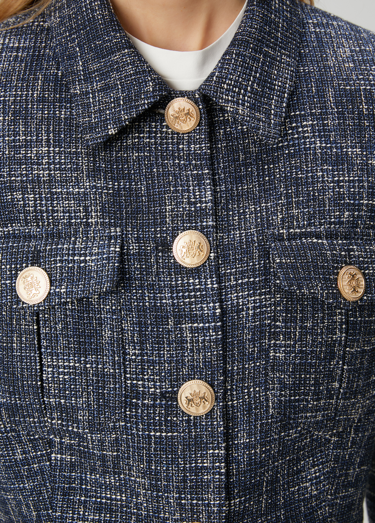 Lacivert Tweed Ceket_5