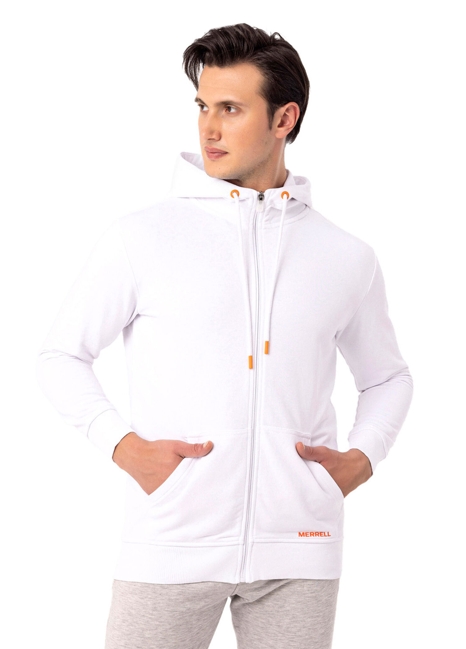 Scole Beyaz Erkek Spor Sweatshirt
