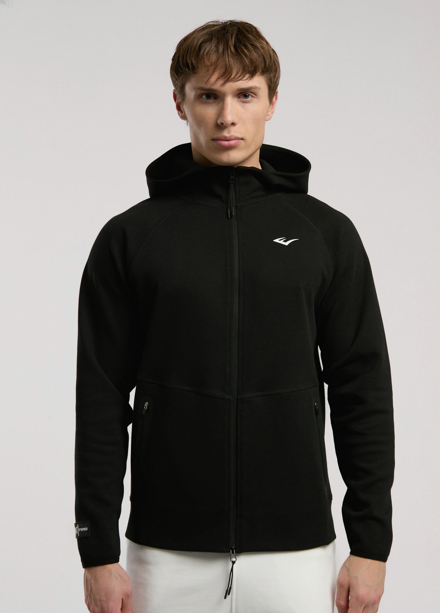 Champions Collection Siyah Kapüşonlu Yüksek Yaka Full Zip Erkek Sweatshirt