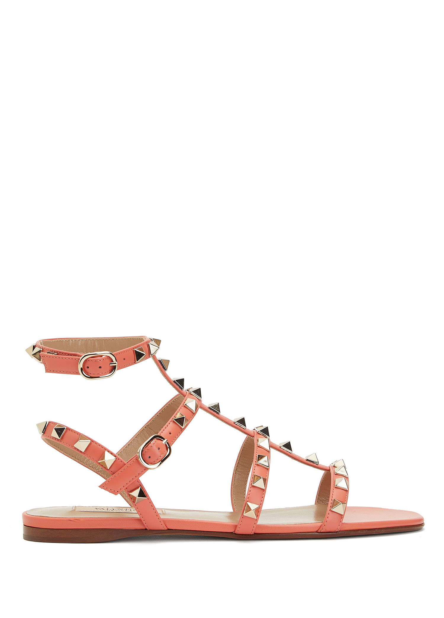 Rockstud Siyah Kadın Deri Sandalet
