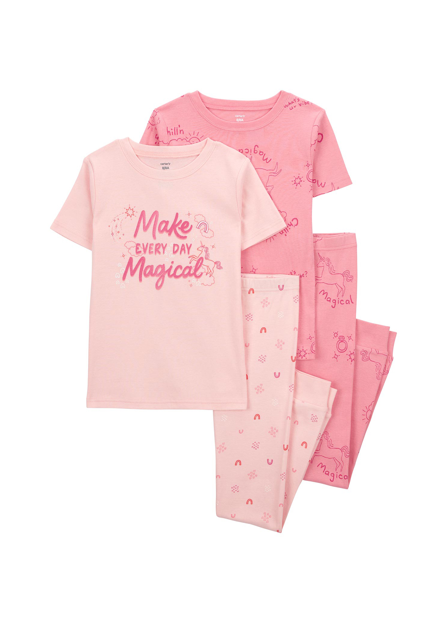 Kısa Kollu Kız Çocuk Pijama Set