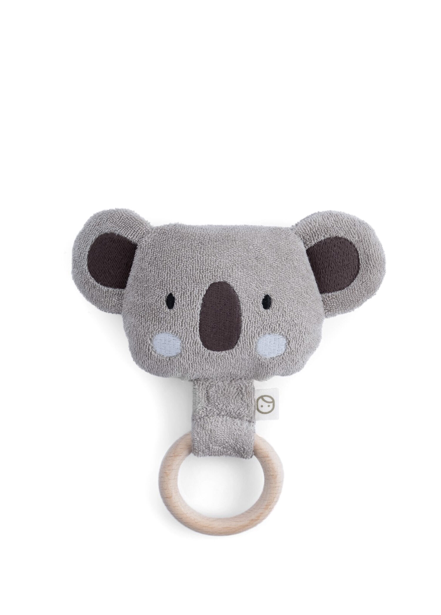 Ahşap Saplı Diş Kaşıyıcı ve Gri Koala Çıngırak