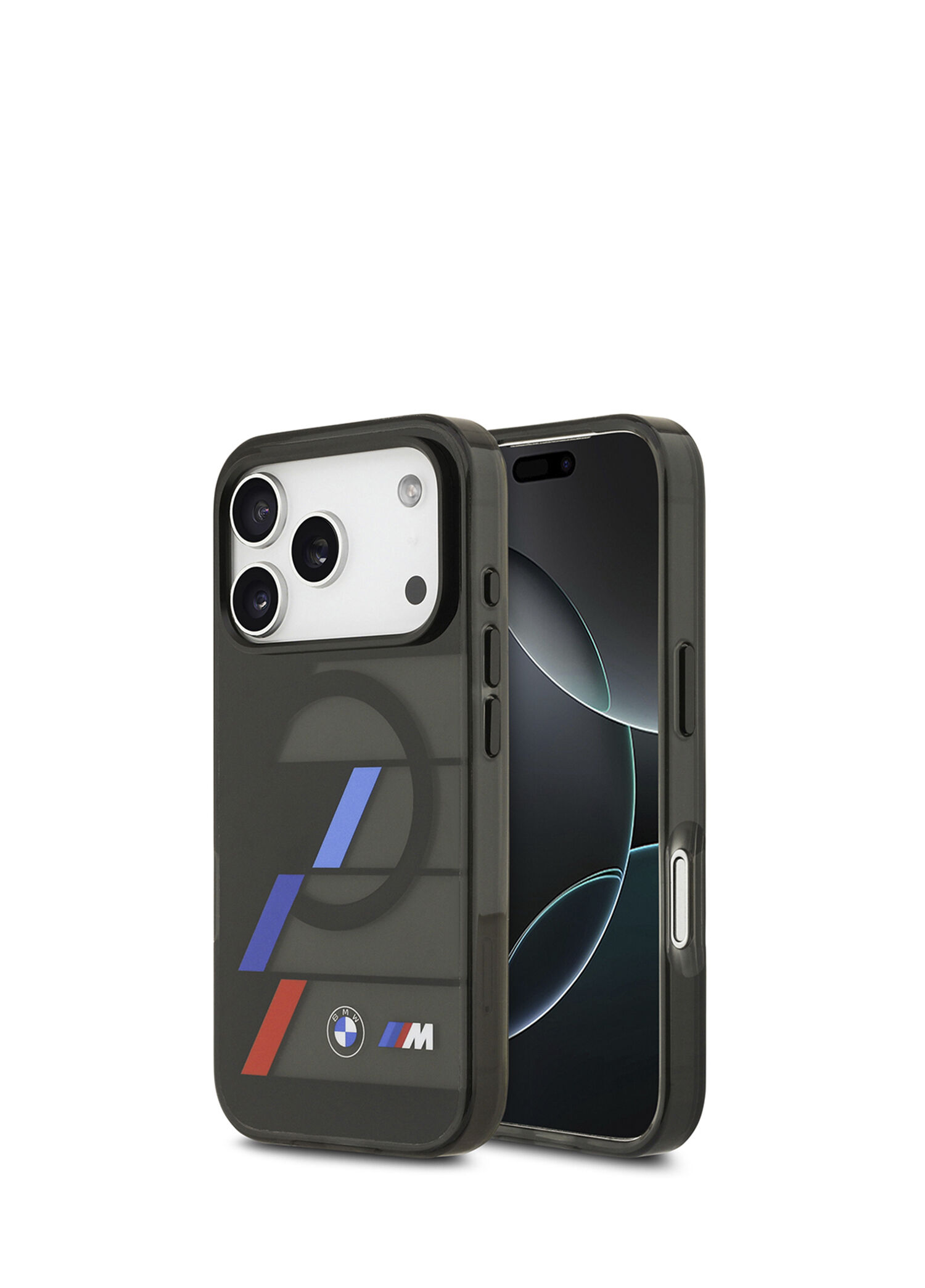 BMW - iPhone 17 Pro Tricolor M Tasarımlı MagSafe Uyumlu Telefon Kılıfı - Siyah