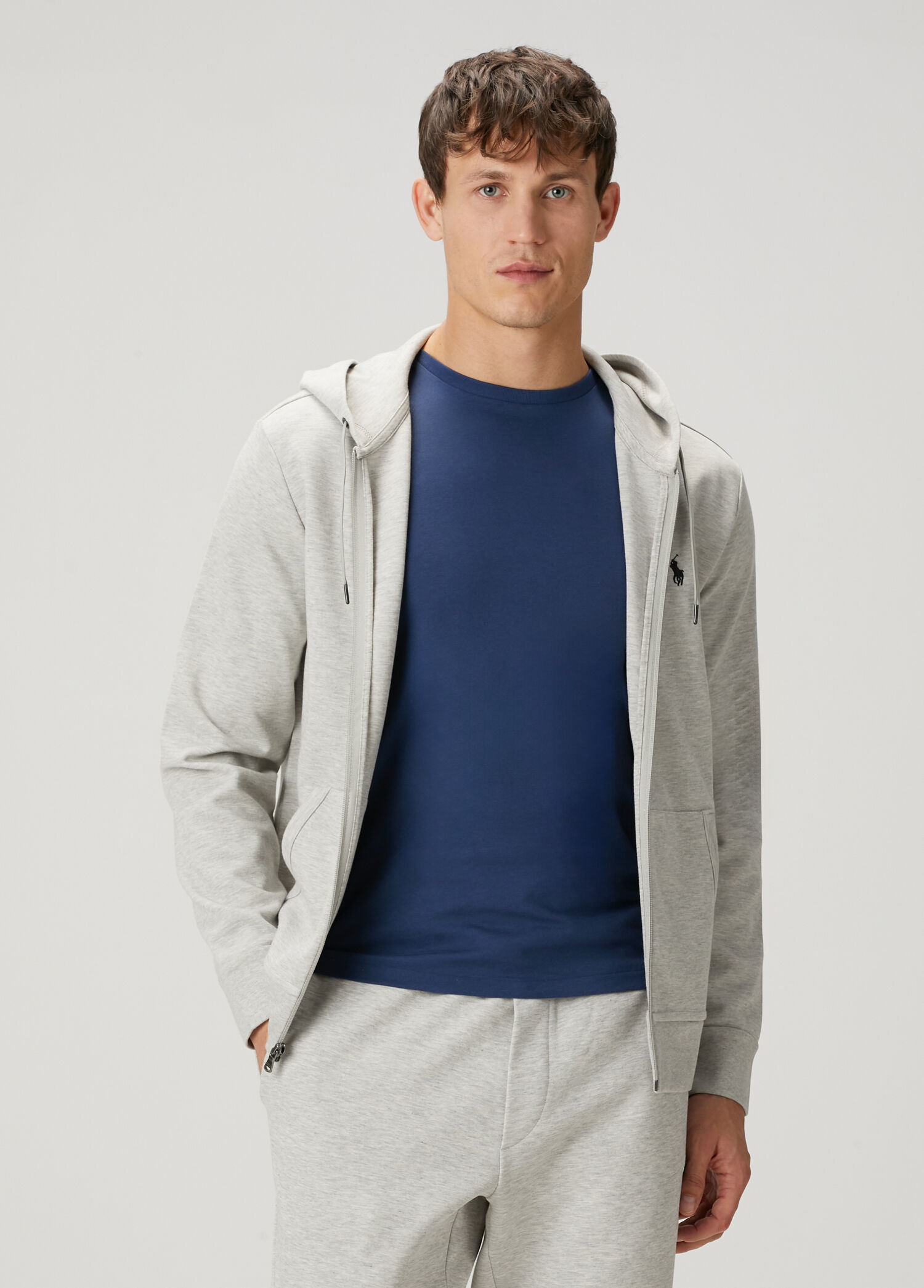 Gri Kapüşonlu Sweatshirt