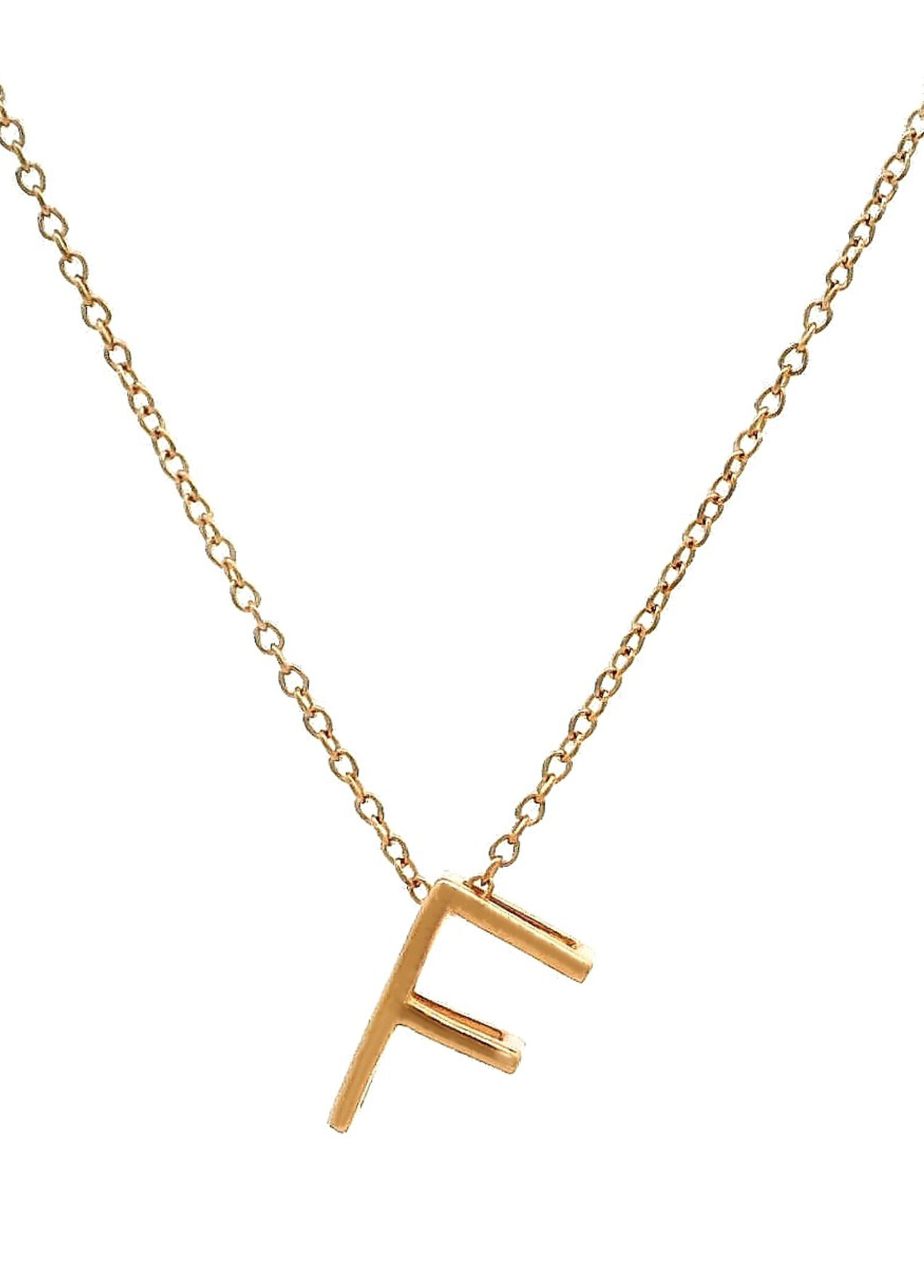 Initials Üç Boyutlu Harfli Kadın Altın Kolye