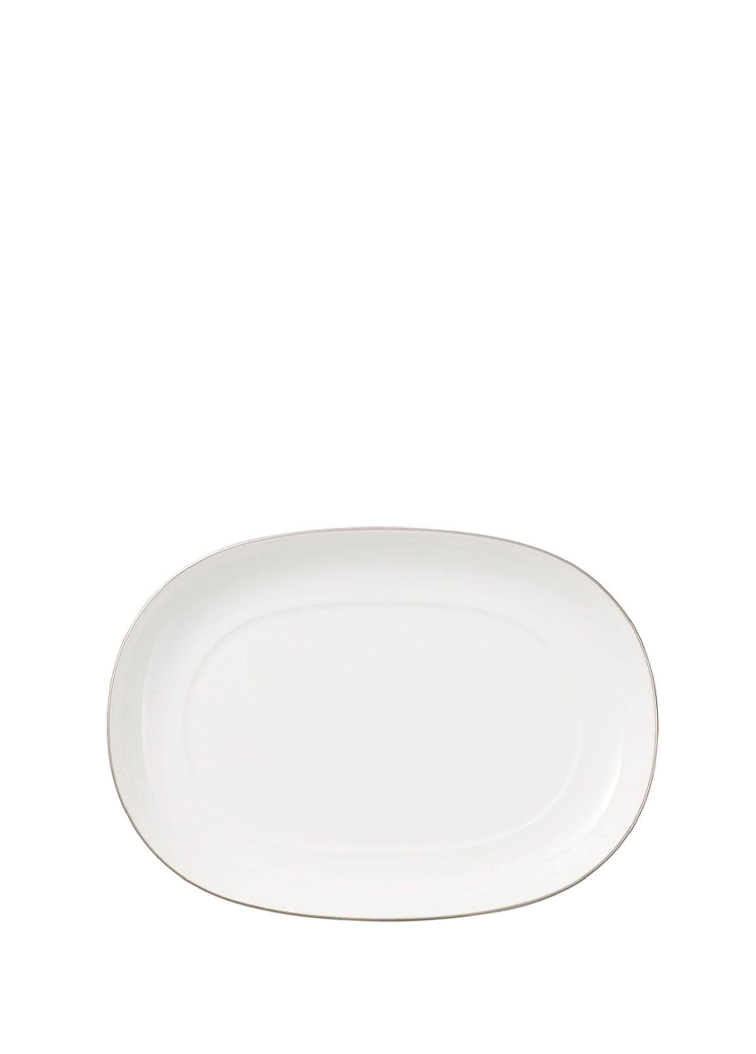 Anmut Platin Porselen Oval Servis Tabağı 20 cm