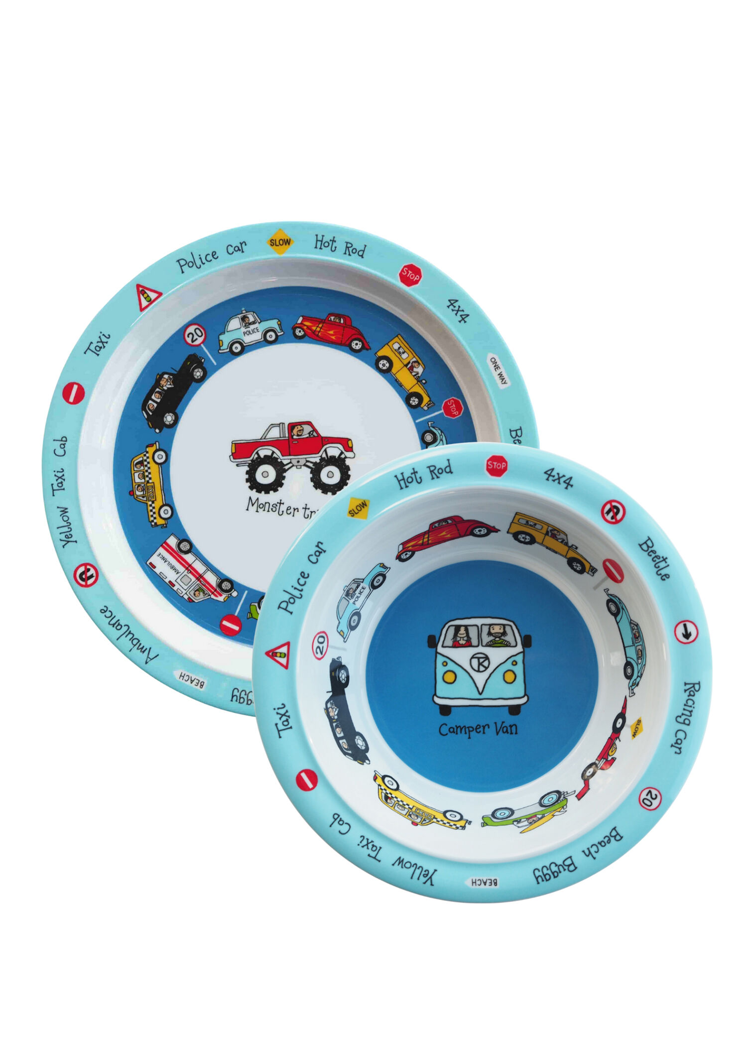 Cars Arabalar Desenli Melamin Çocuk Mama Tabağı ve Mama Kasesi