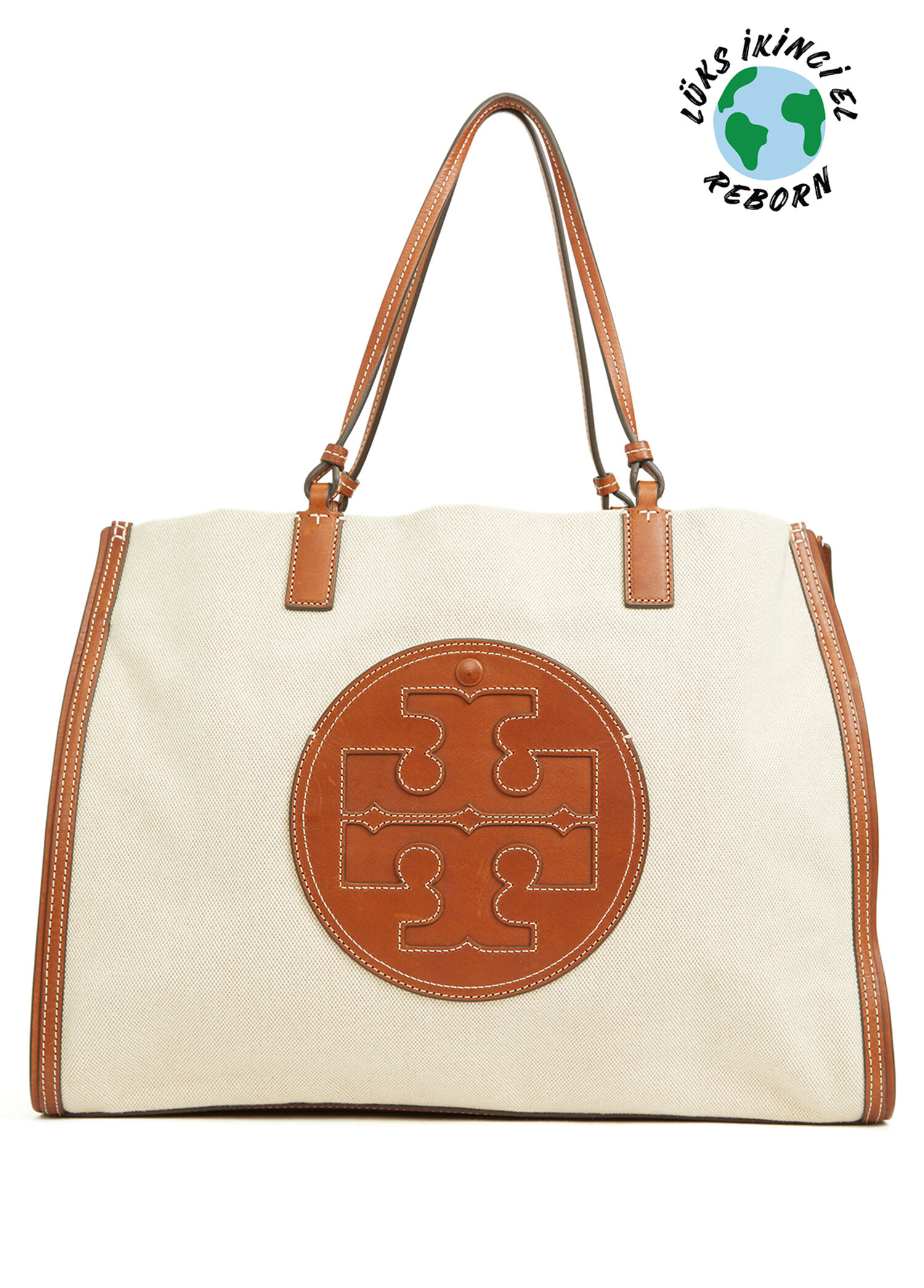 Tory Burch Ella Canvas Tote Çanta