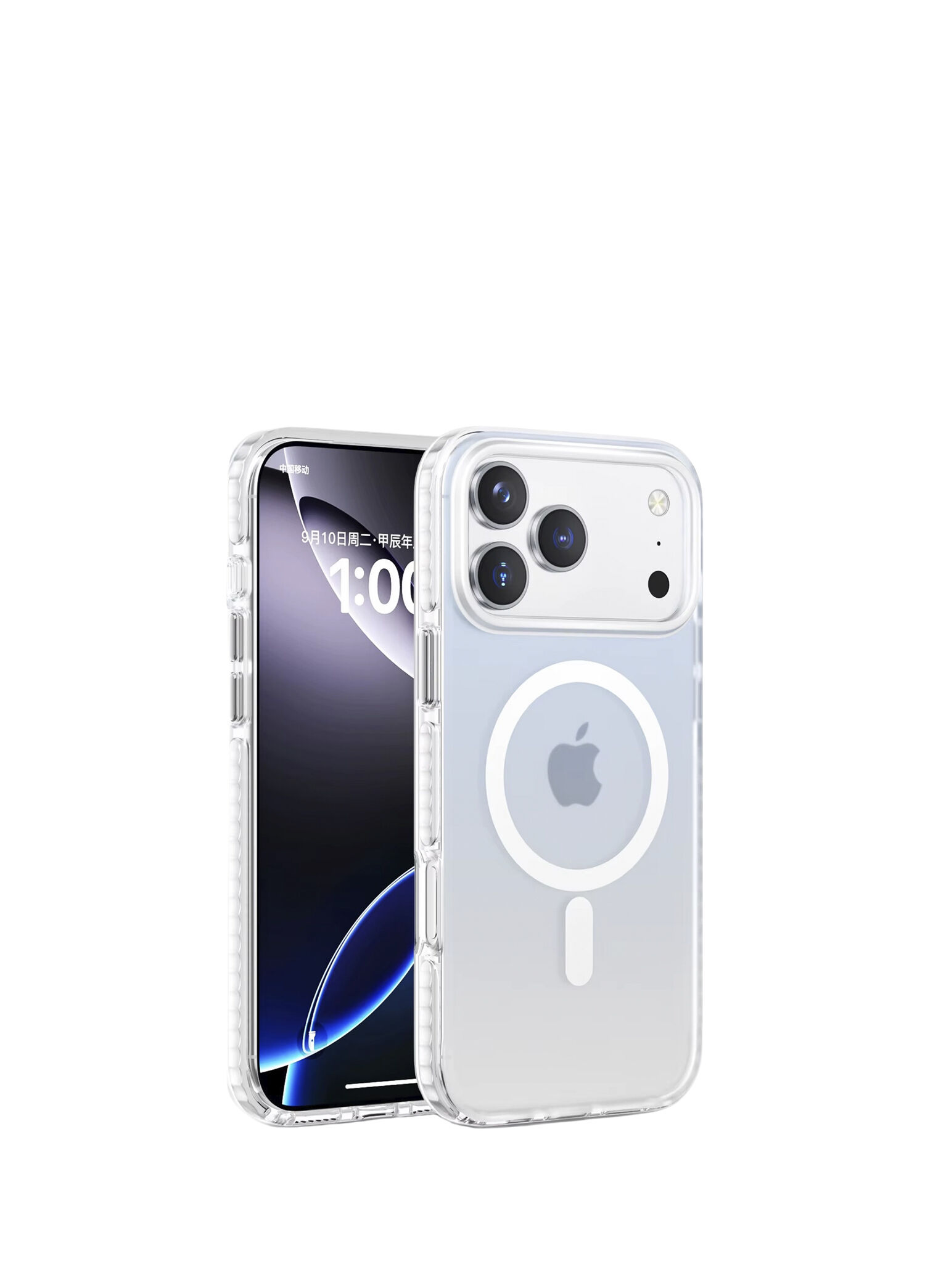 Gradient iPhone 17 Magsafe Uyumlu Beyaz Telefon Kılıfı