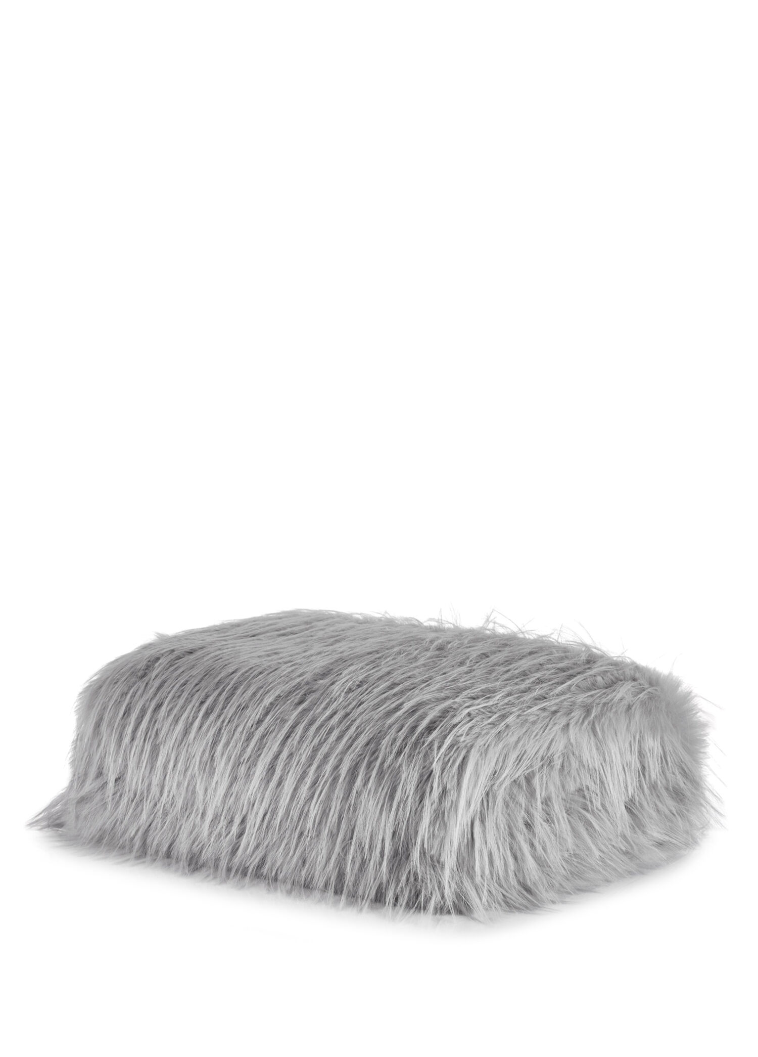 Gri Luxury Suni Kürk Throw Battaniye 140 x 190 cm