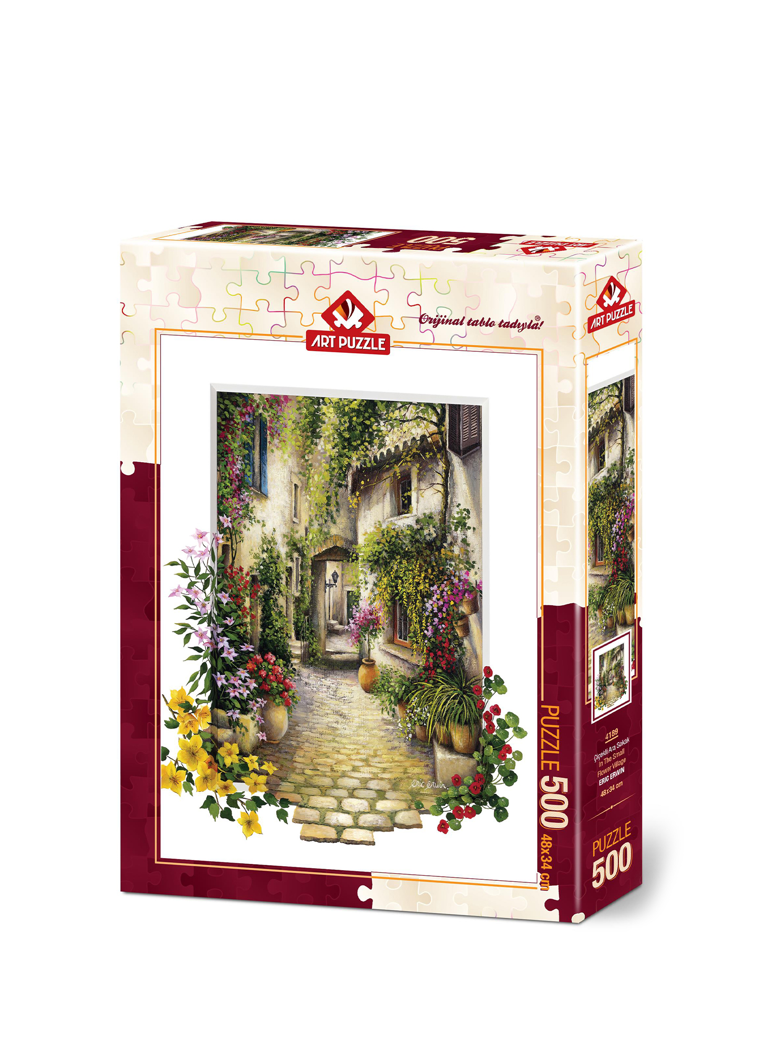 Çiçekli Ara Sokak 500 Parça Puzzle