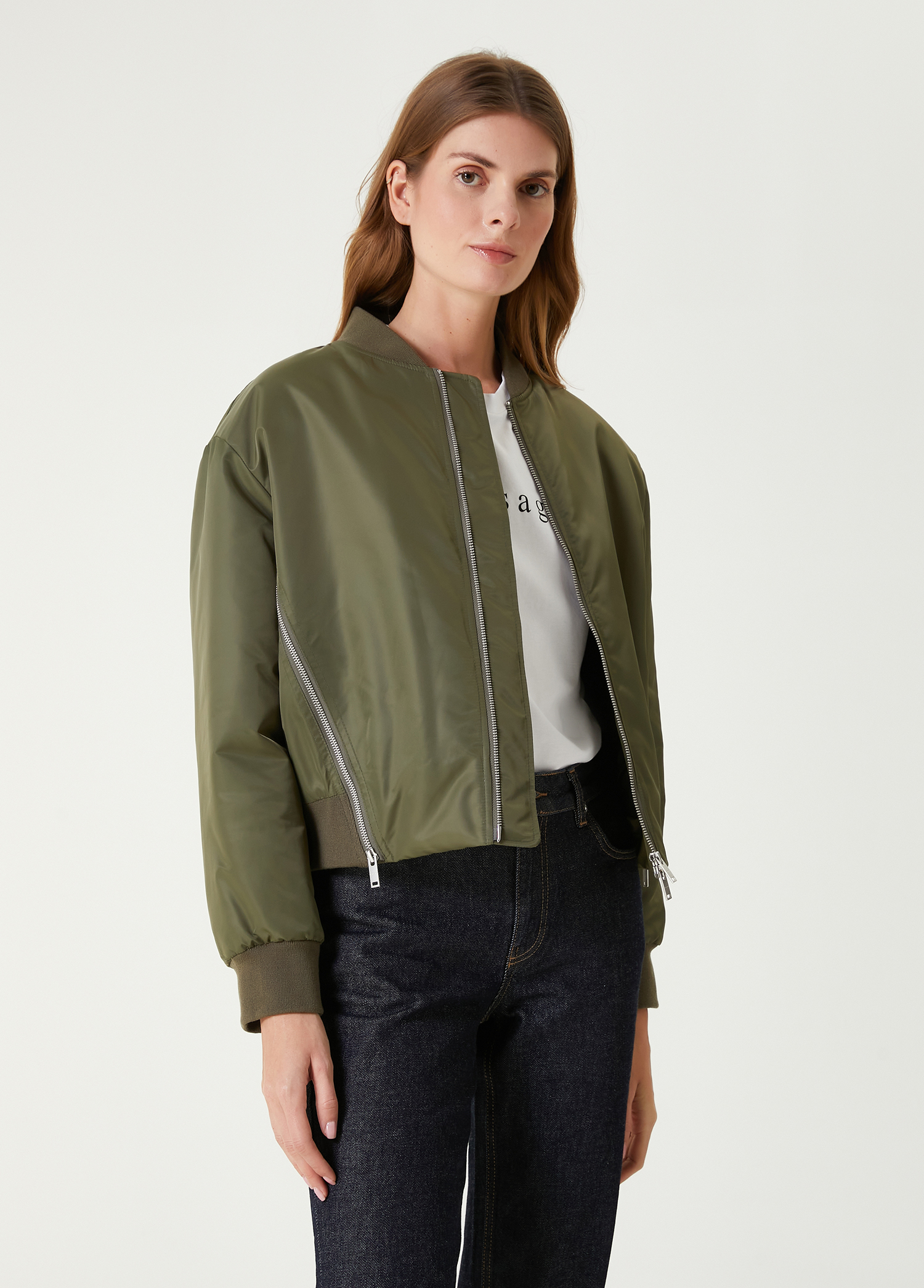 Haki Klasik Bomber Mont