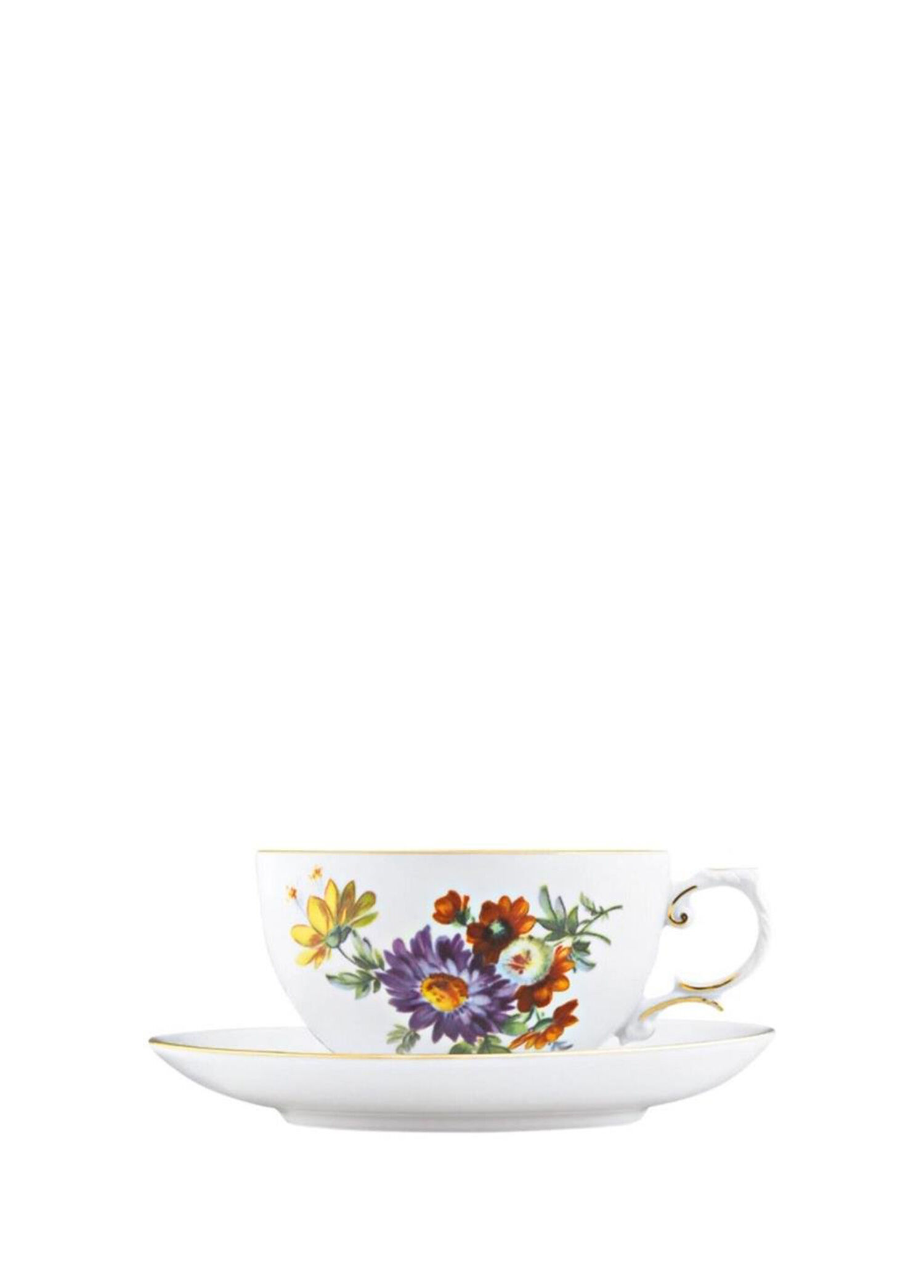 Alt Furstenberg Bunte Blume Porselen Çay Fincanı