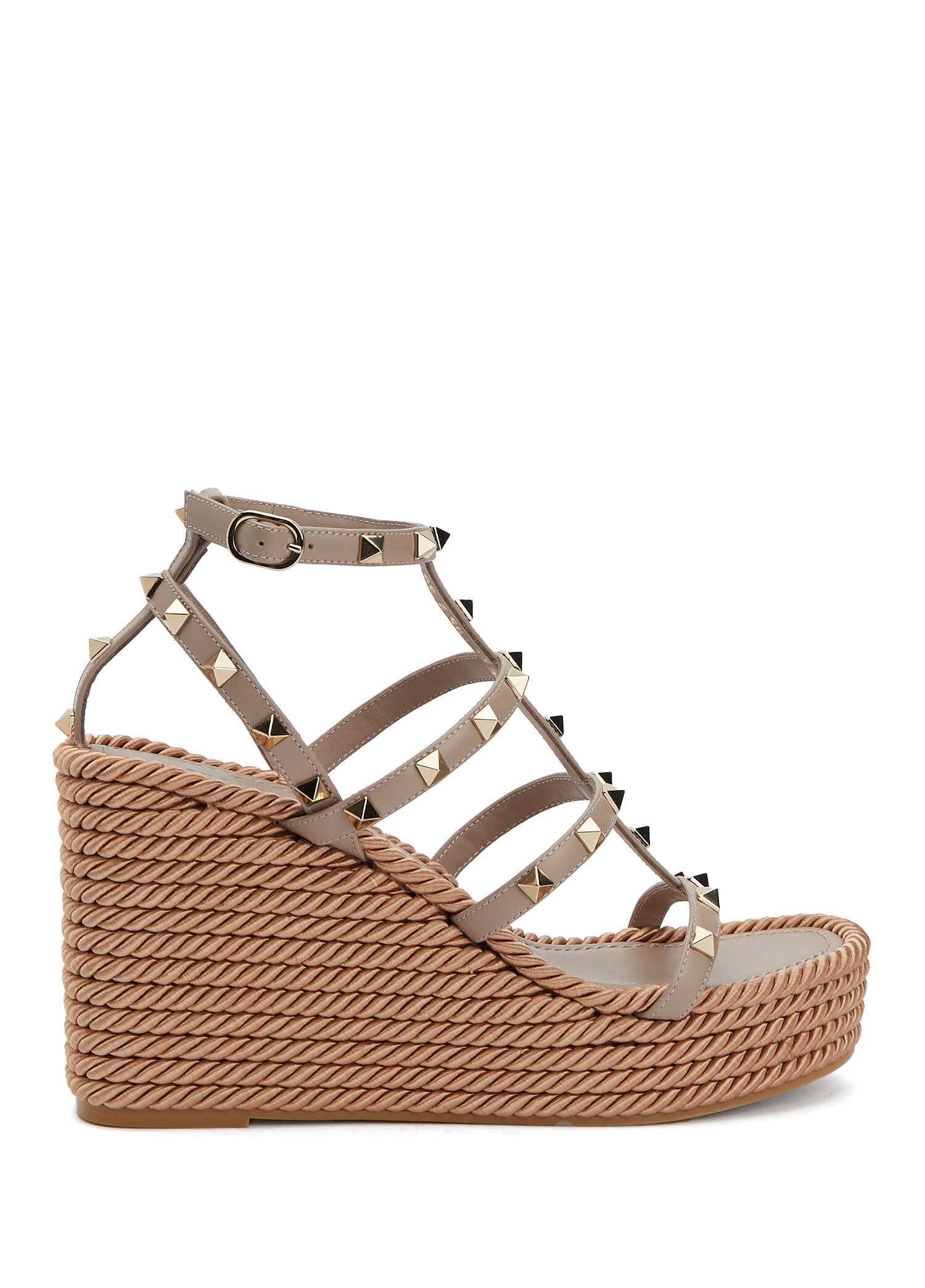 Rockstud Powder Women's Leather Espadrilles