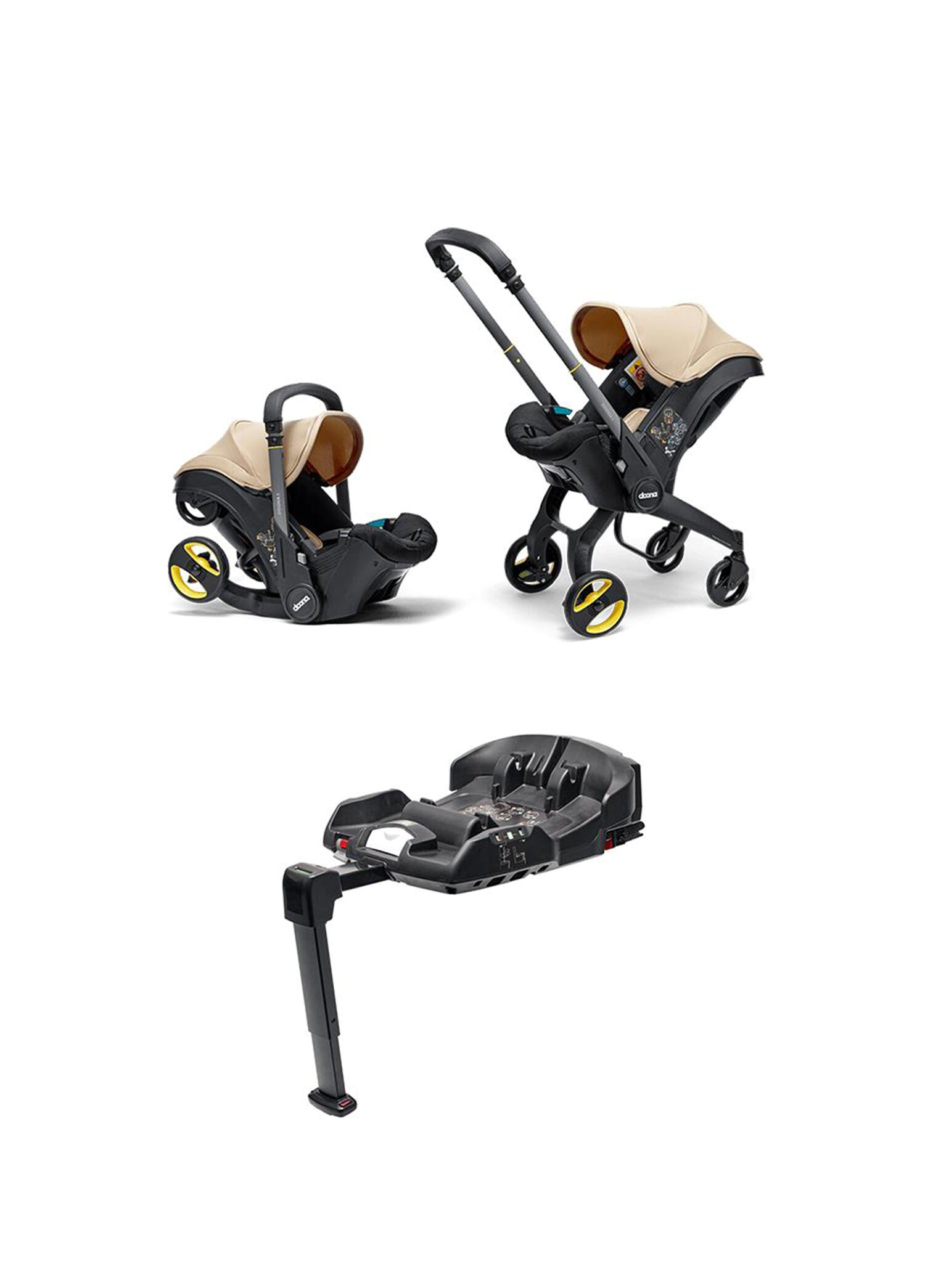 i Bebek Arabasına Dönüşen i-Size Isofix Bazalı Sahara Sand 0-13 kg Ana Kucağı Oto Koltuğu