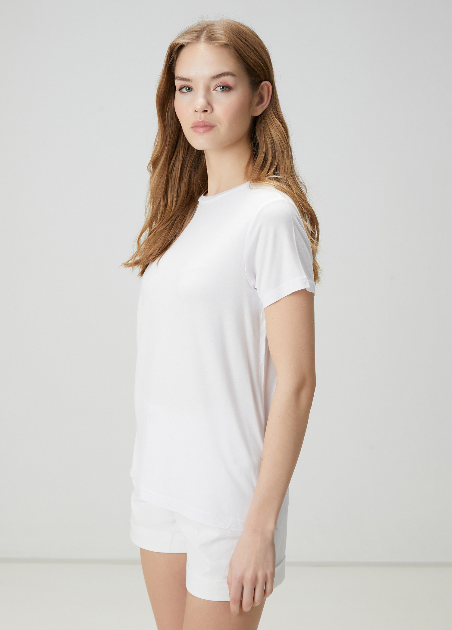 Beyaz Modal T-shirt_2