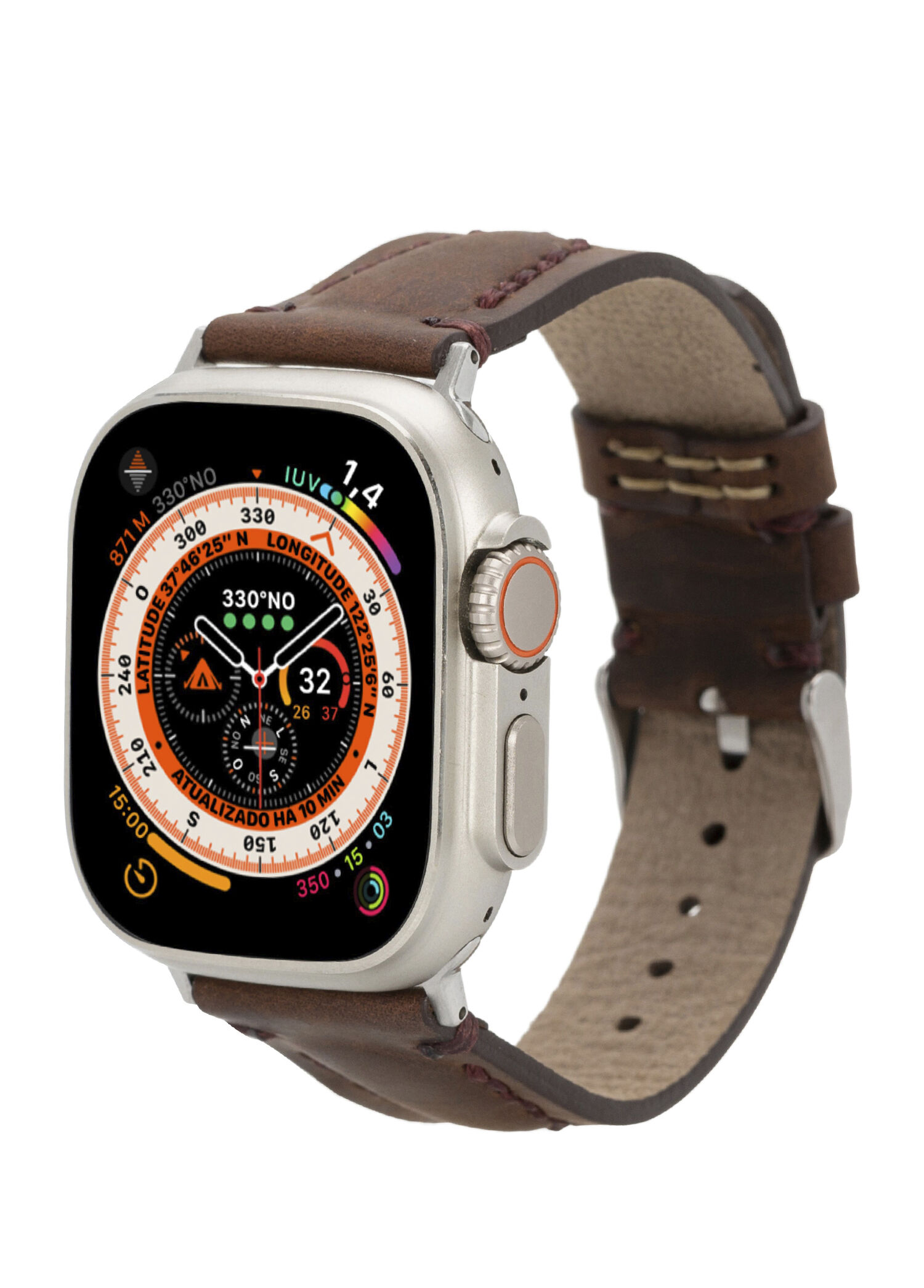 BloomStrap Avilla Coffee Kahverengi Deri 44/45/46/49 mm Akıllı Saat Kordon