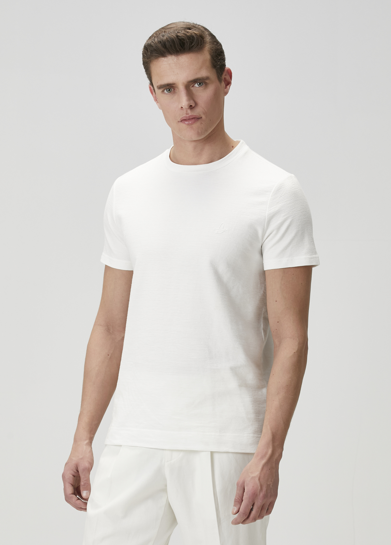 Relax Fit Kırık Beyaz T-shirt_2