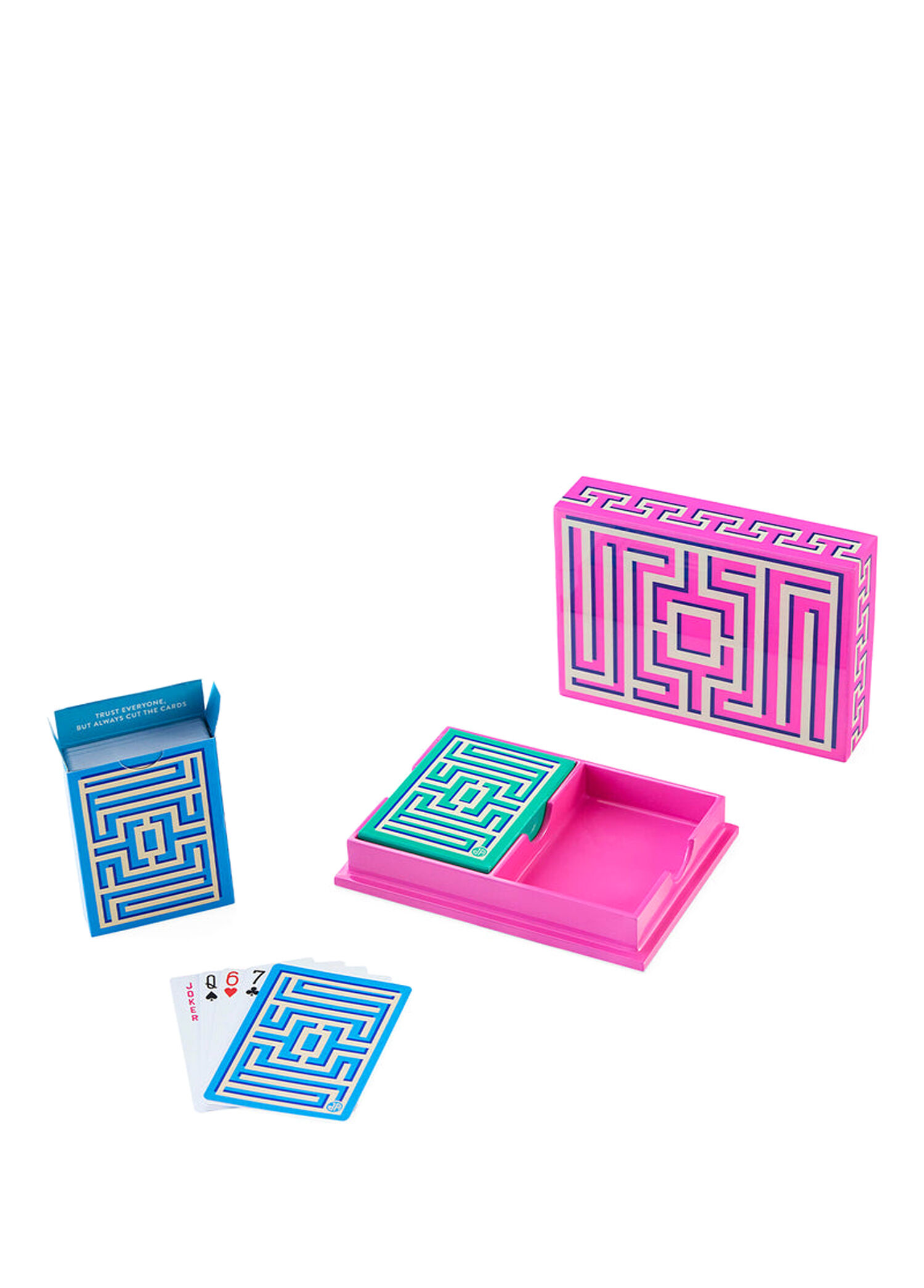 Op Art Lacquer Ahşap Kart Seti