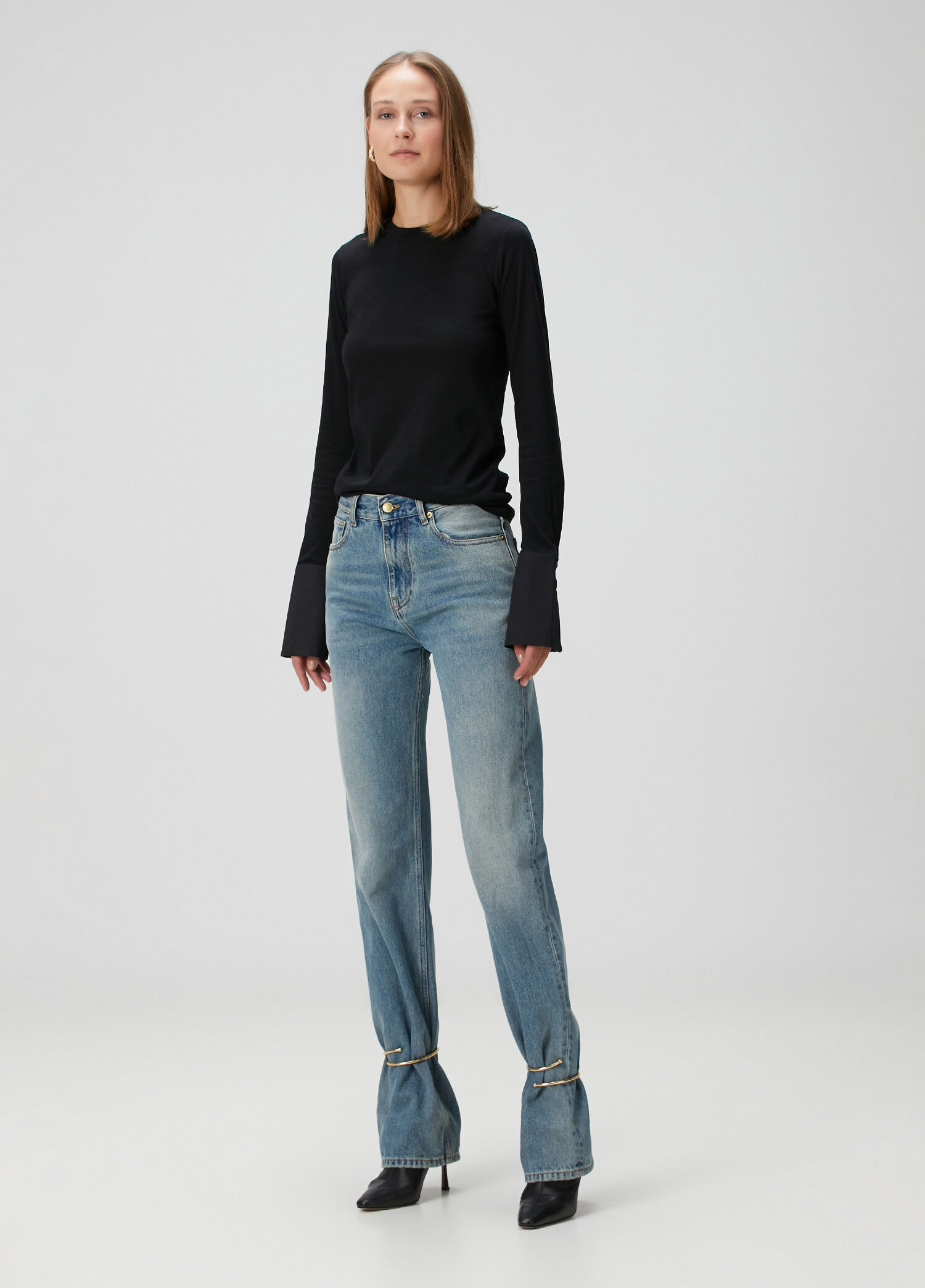 Marion Straight Leg Mavi Jean Pantolon