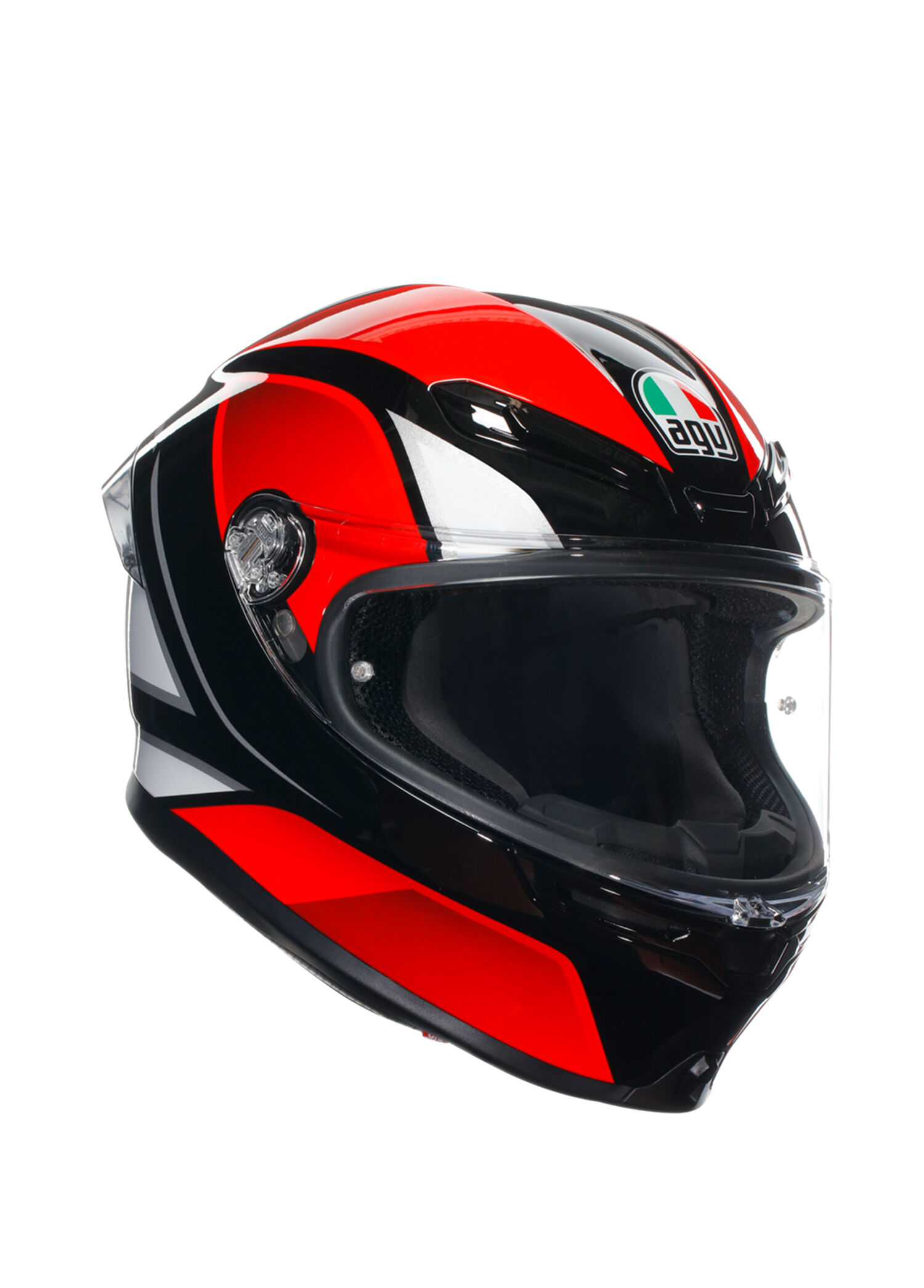 K6 S Hyphen Black Red White Kapalı Motosiklet Kaskı