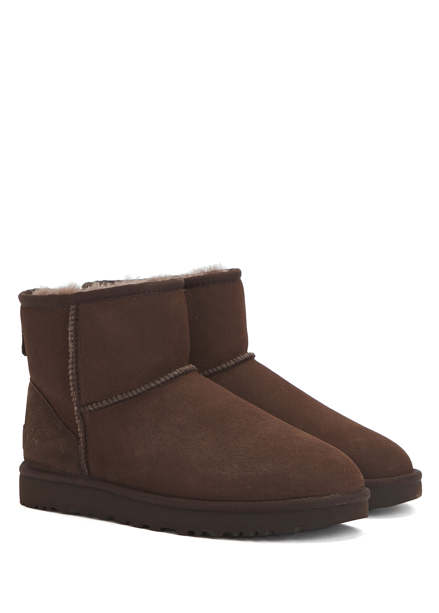Ugg - Classic Mini II Koyu Kahverengi Kadın Deri Bot - Koyu Kahverengi