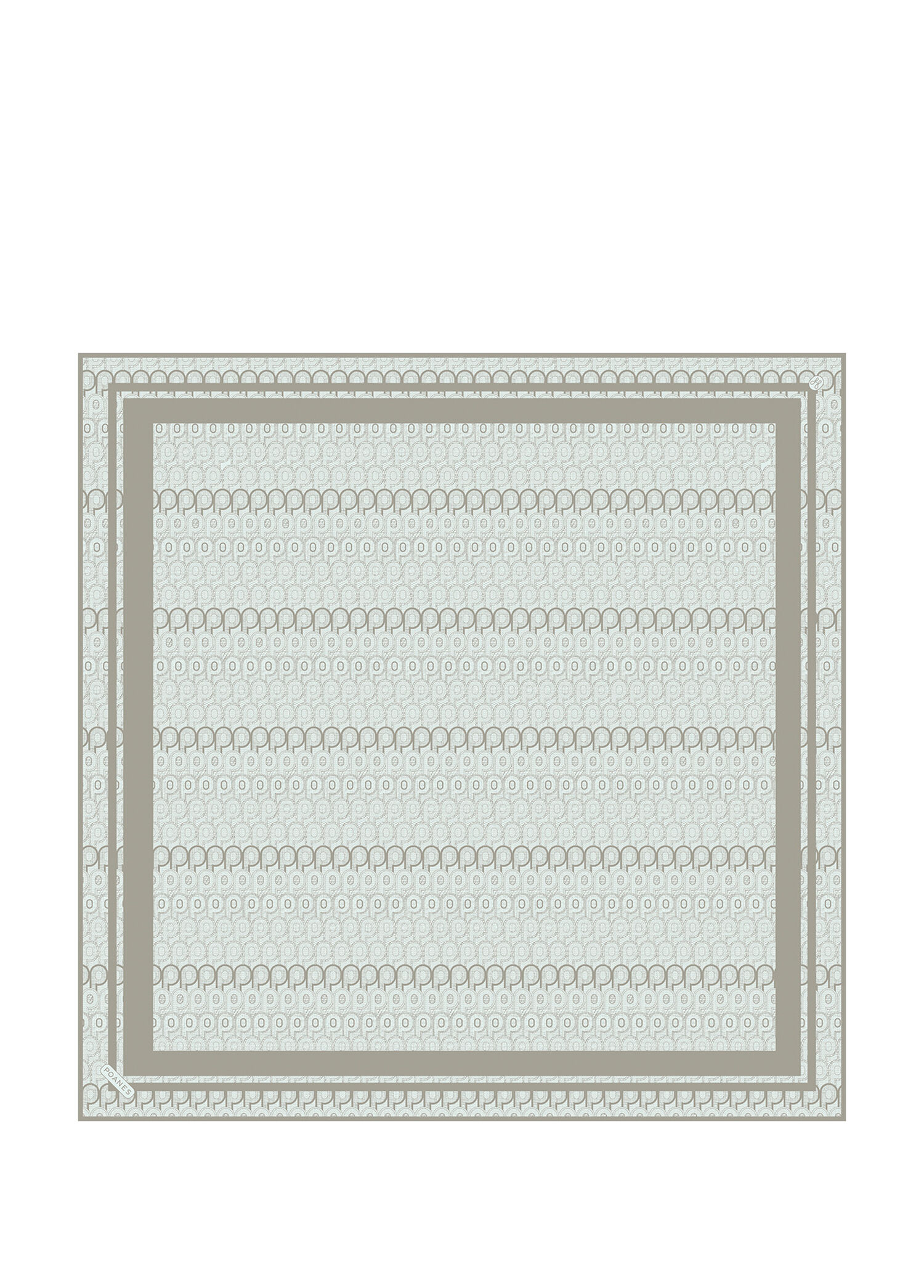 Monogram Desenli Twill İpek Kadın Eşarp
