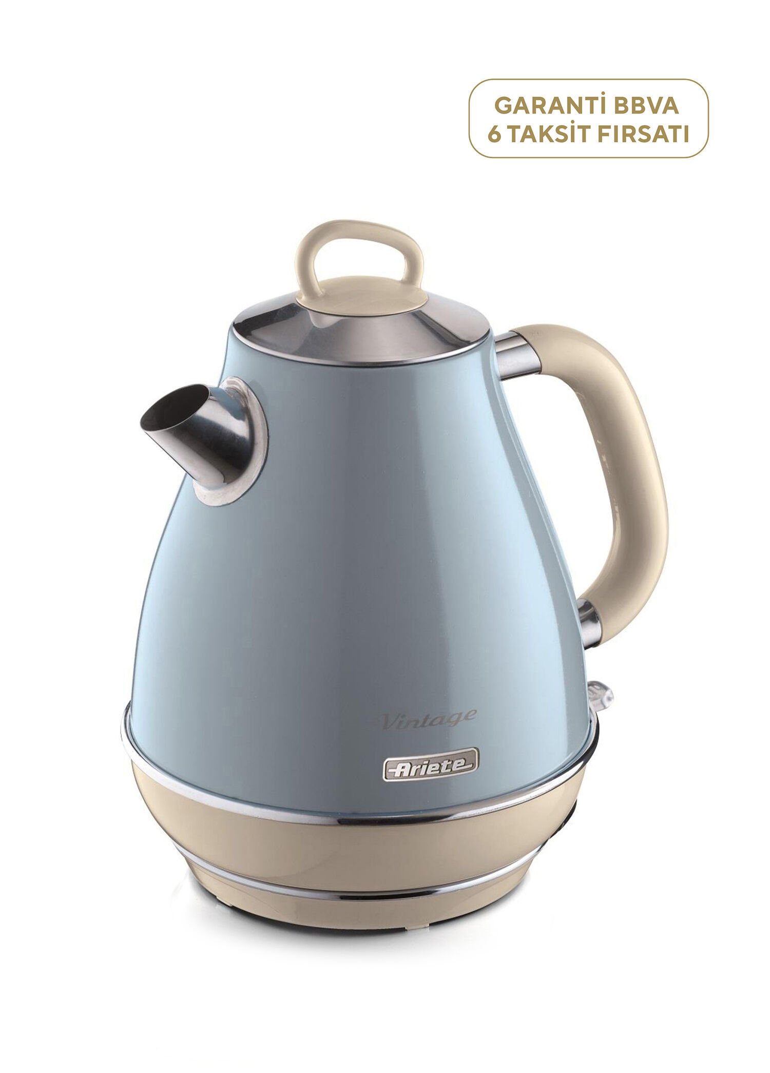 Vintage Mavi Su Isıtıcı 1,7 lt