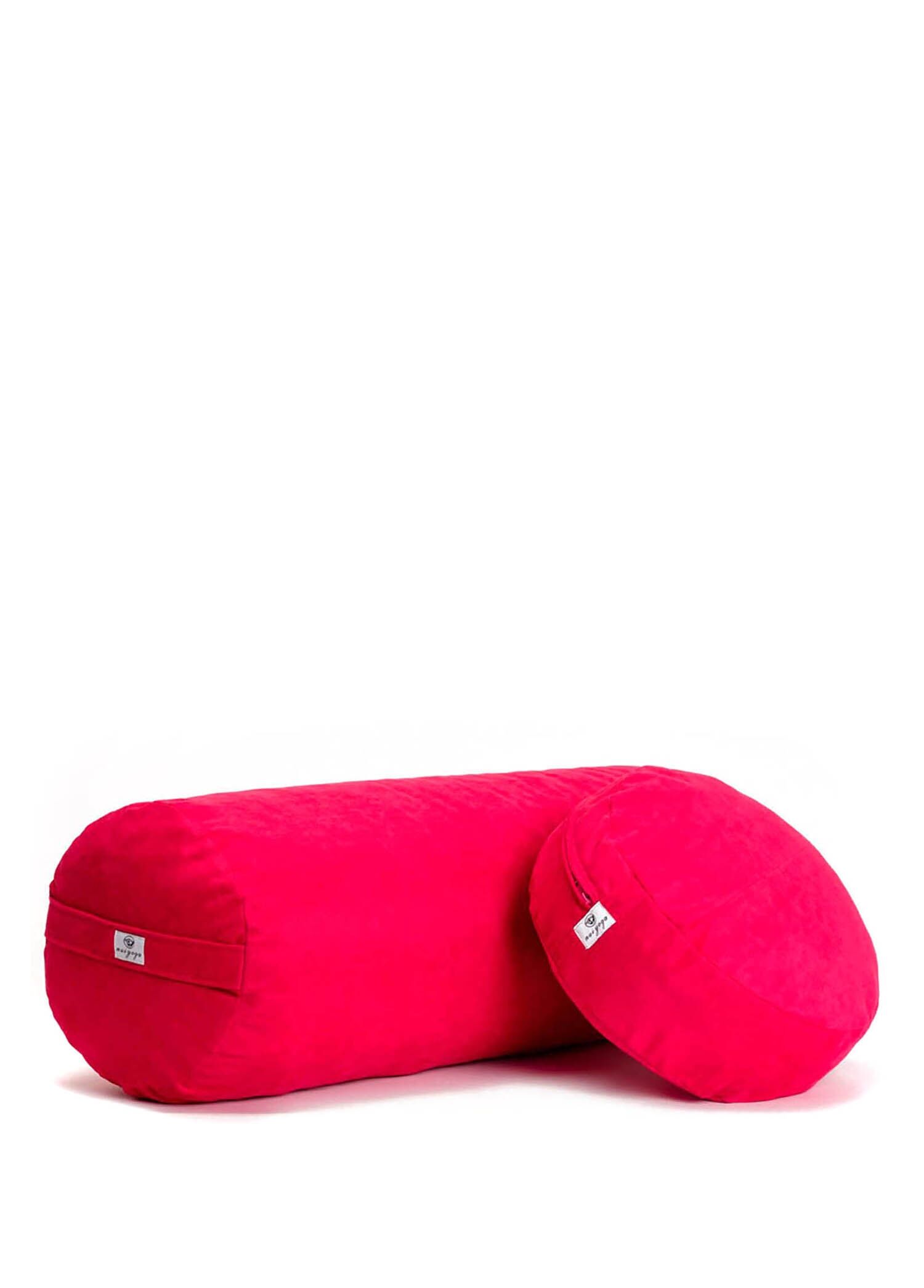 Pembe Bolster ve Meditasyon Minderi