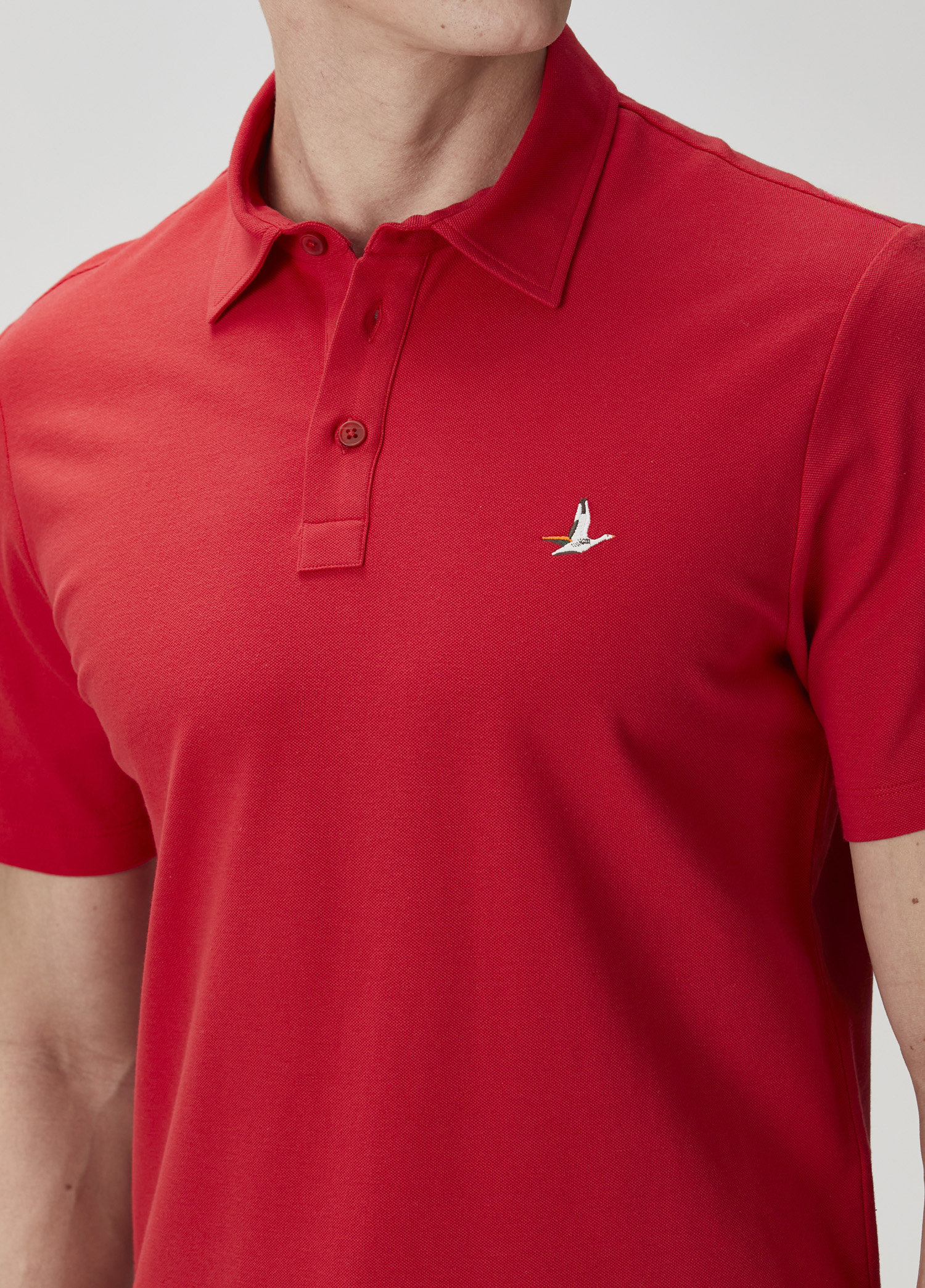 Comfort Fit Kırmızı Polo Yaka T-shirt_5