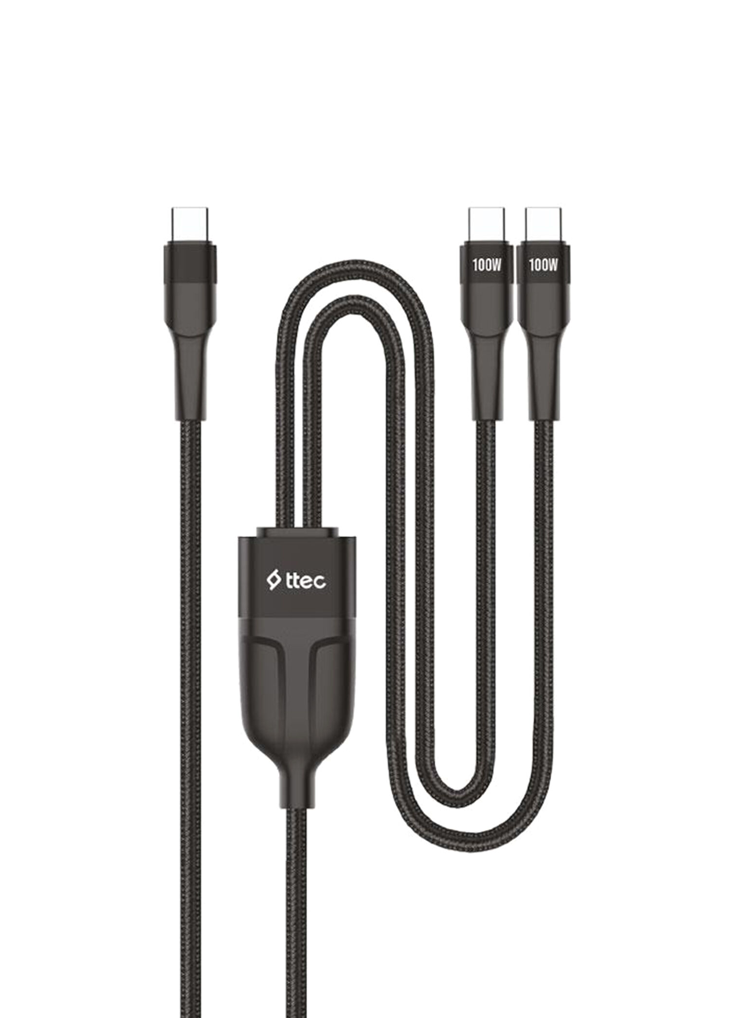 Ttec - AlumiCable Duo USB-C – 2* USB-C 100W Hızlı Şarj Kablosu