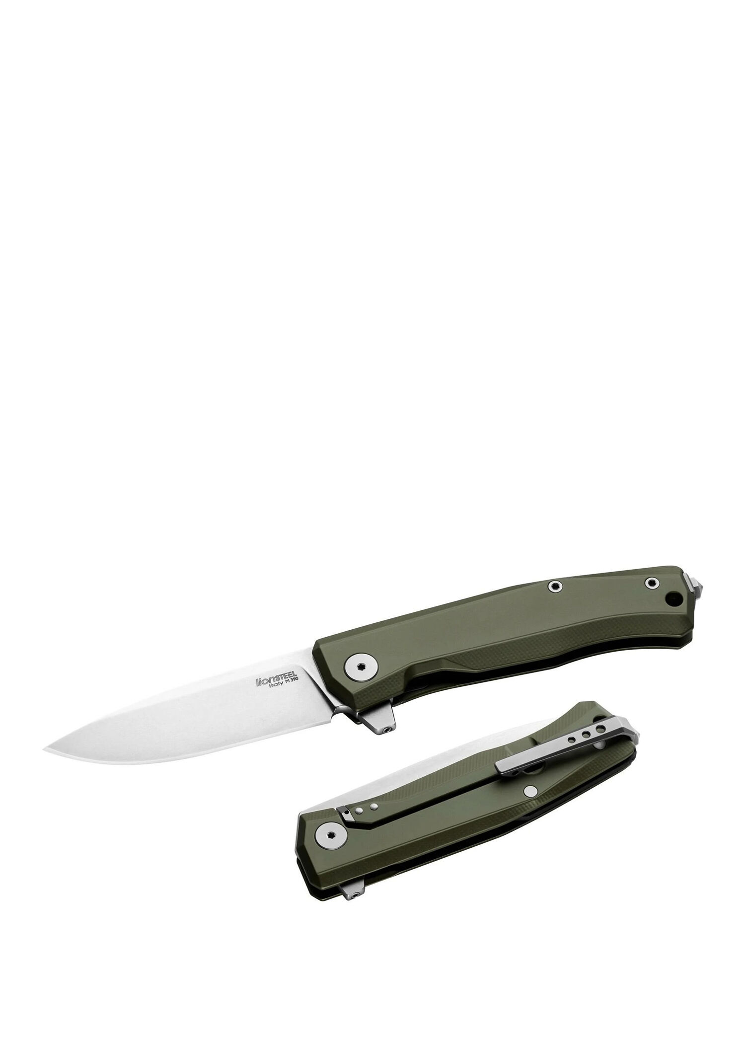 MT01A GS Myto Stone Washed M390 Blade Yeşil Alüminyum Handle Çakı