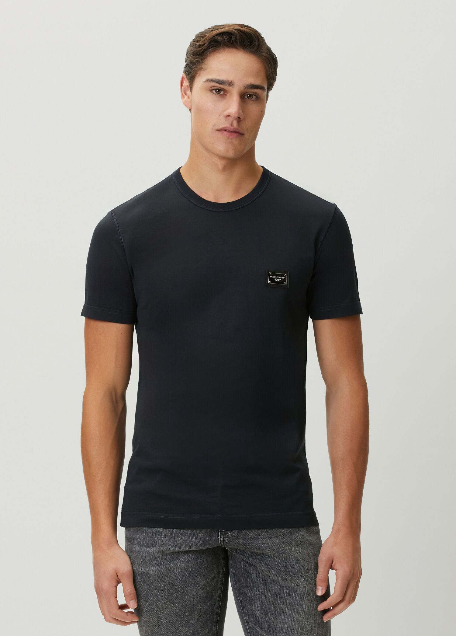 Lacivert Logo Detaylı T-shirt