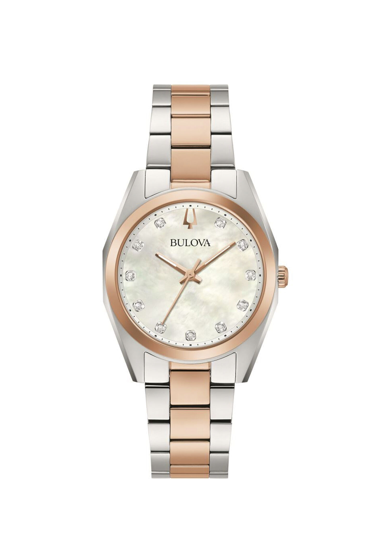 98P207 Gri Rose Gold Çelik Kadın Kol Saati