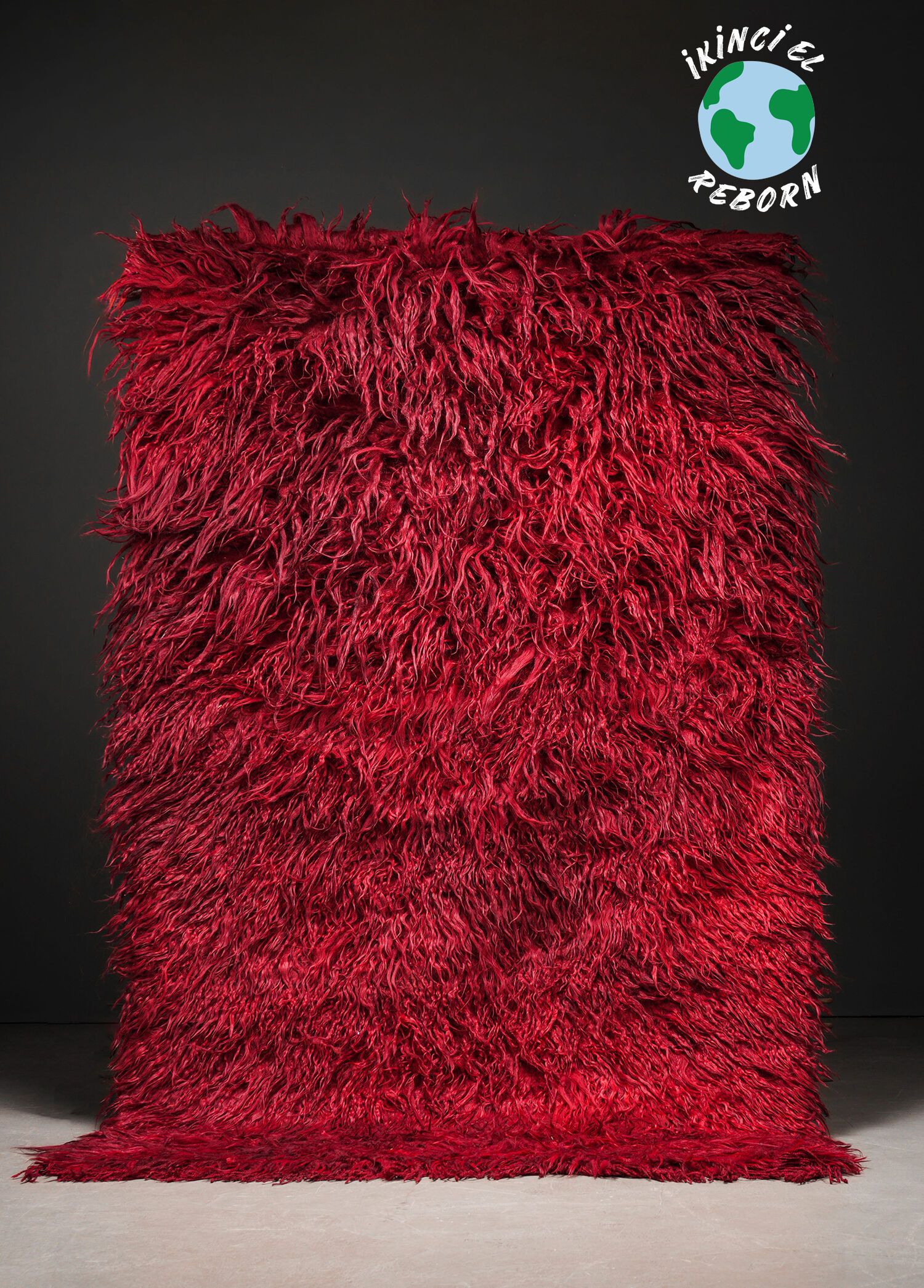 Konya 1980 Kırmızı Karapınar Tülü Halı 139 cm x 226 cm