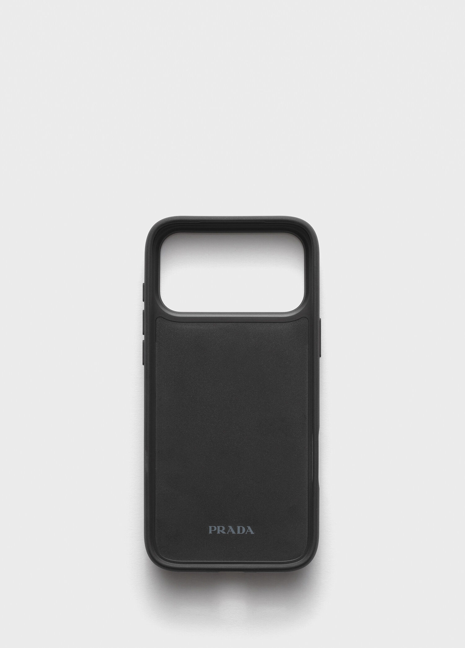Prada - Saffiano iPhone 17 Pro Siyah Deri Telefon Kılıfı - Siyah