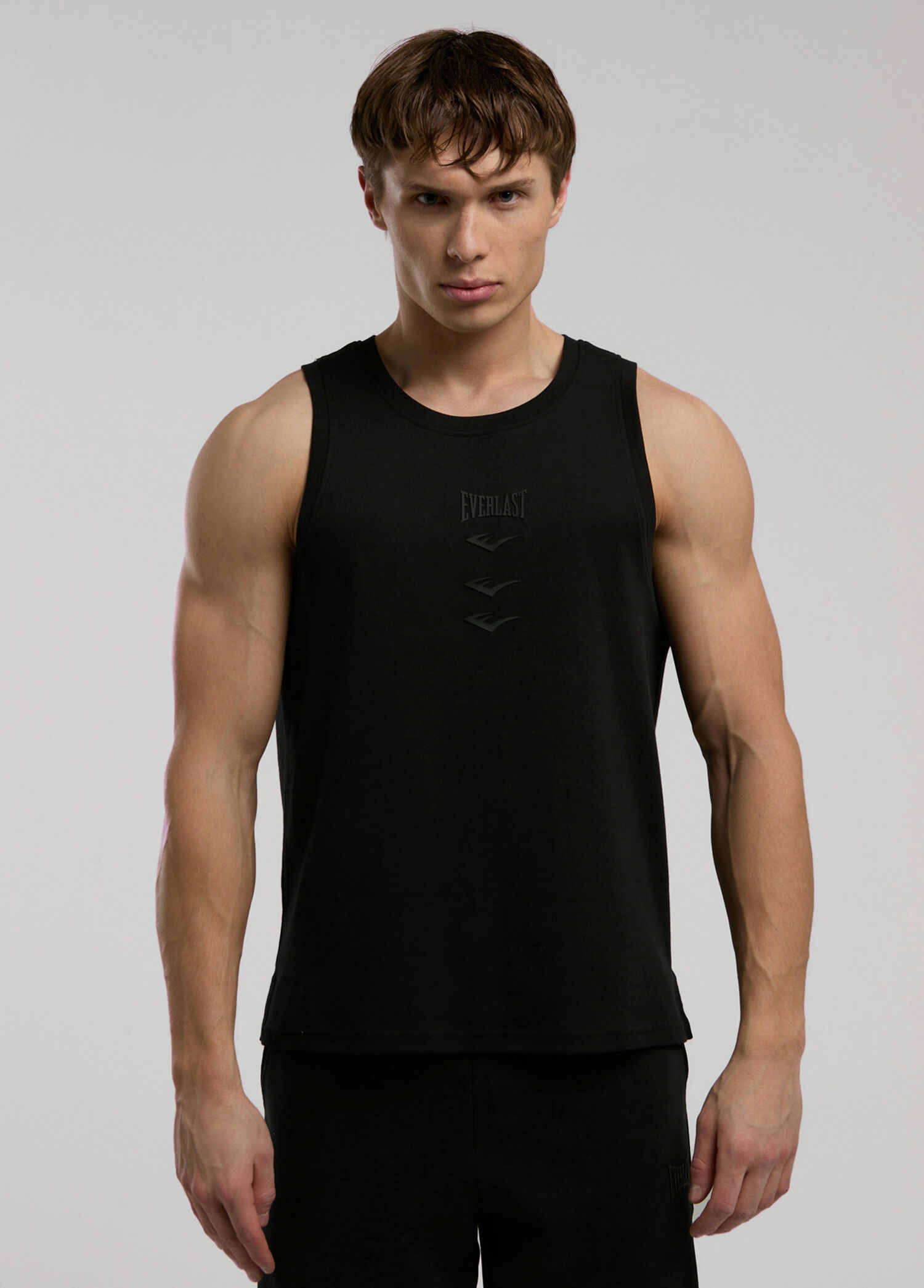 Ever Relaxed Siyah Regular Kolsuz Erkek Spor T-shirt