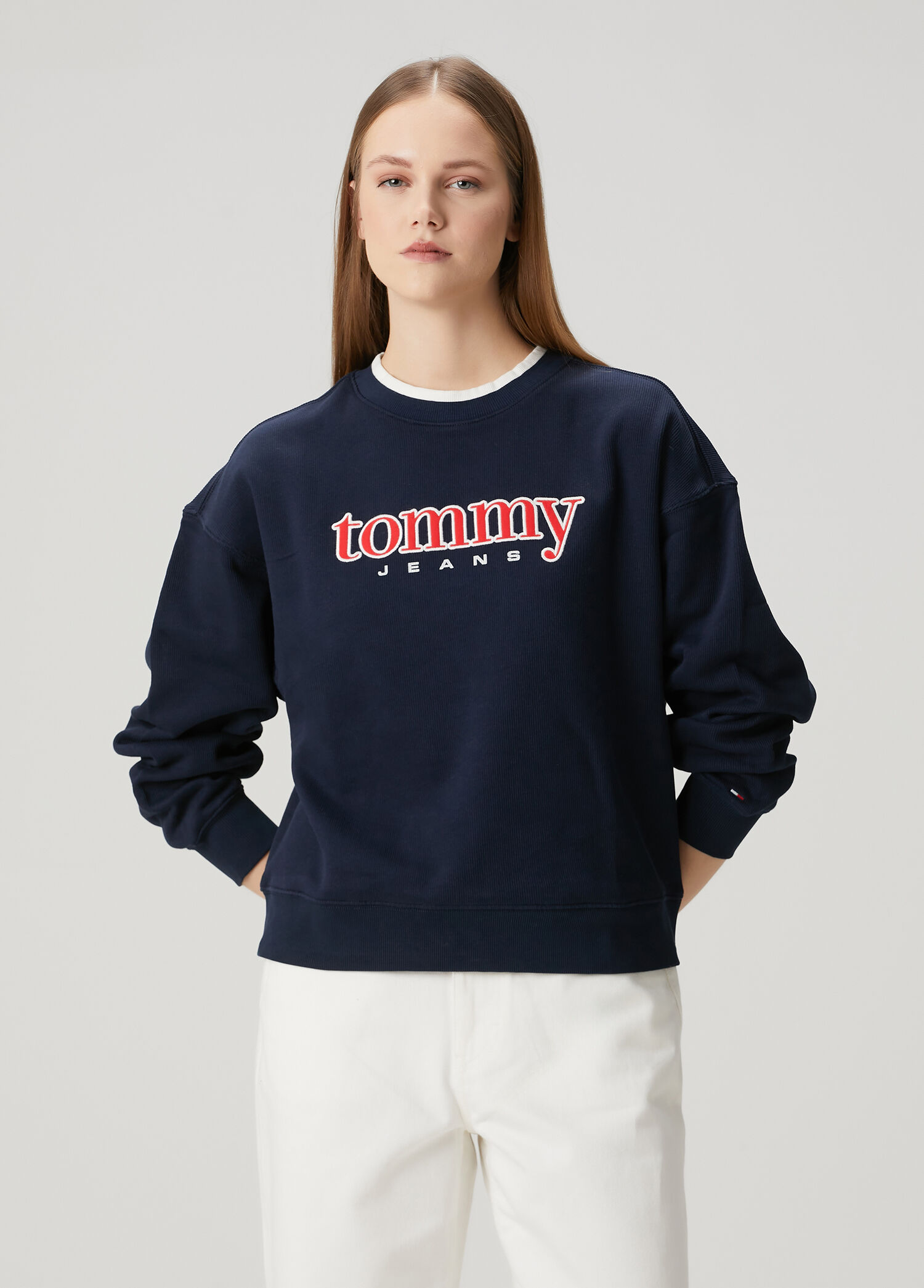 Mavi Logo Detaylı Sweatshirt