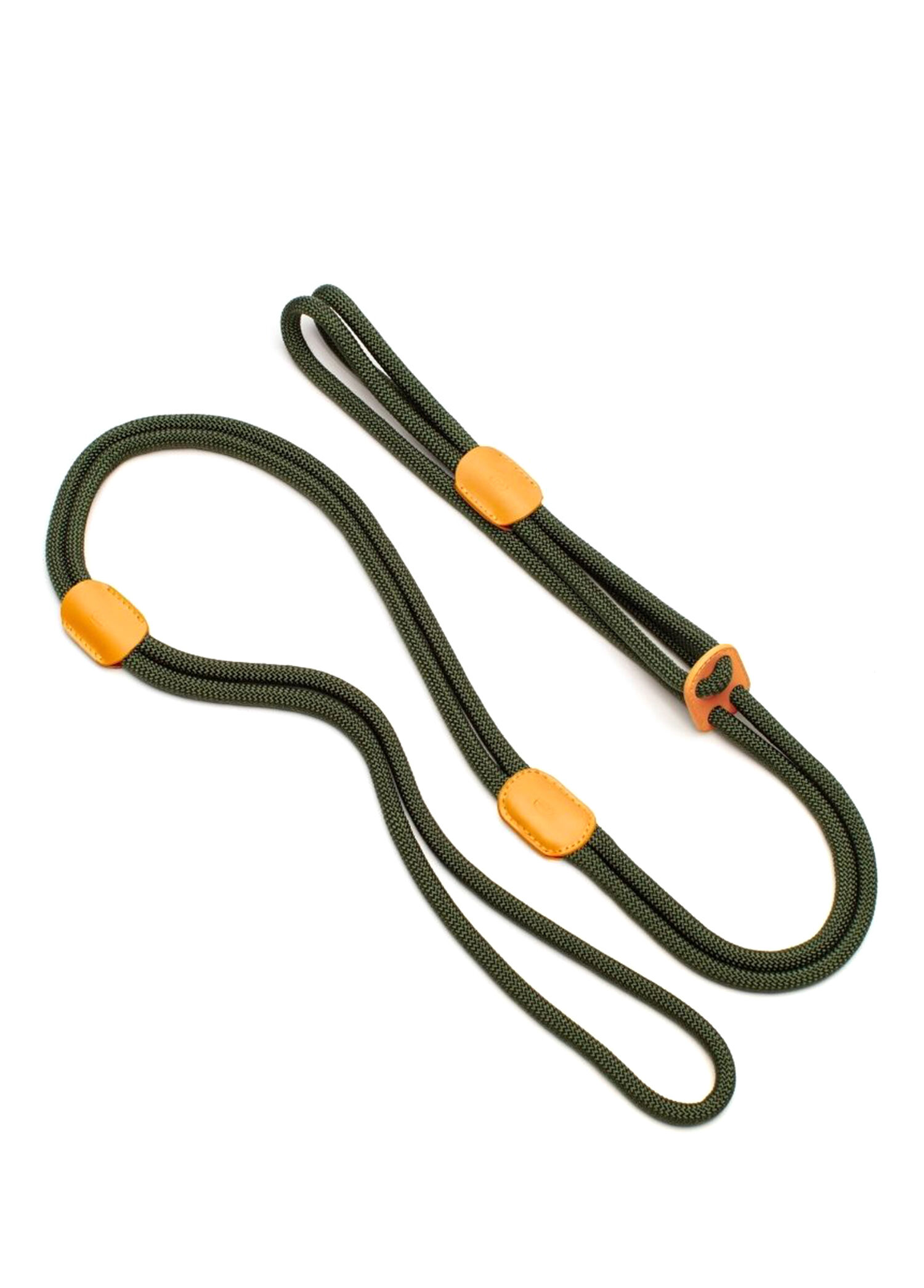 Haki Turuncu Paracord Deri Hepsi Bir Arada Köpek Göğüs Tasması